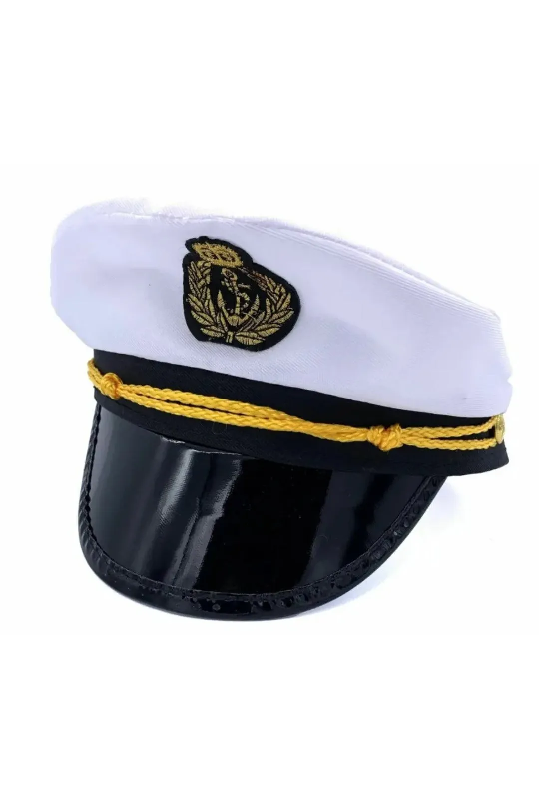 White and Black Sailor's Cap