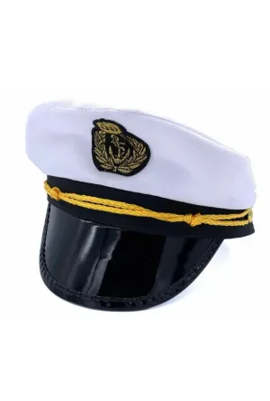 White and Black Sailor's Cap