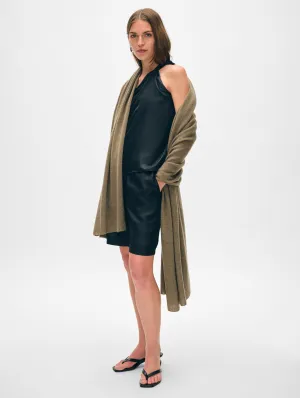 White   Warren - Cashmere Travel Wrap - Loden
