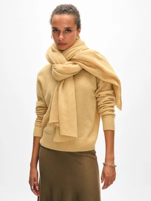 White   Warren - Cashmere Travel Wrap - Vintage Gold