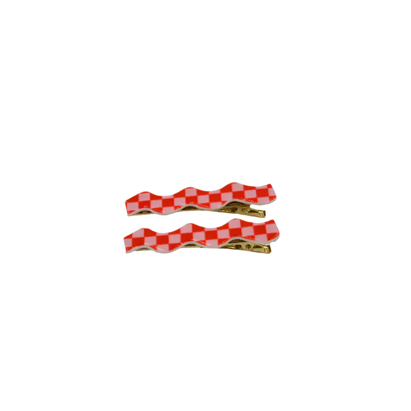 Whitney Alligator Red and pink checker