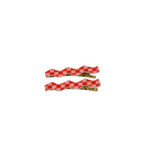Whitney Alligator Red and pink checker