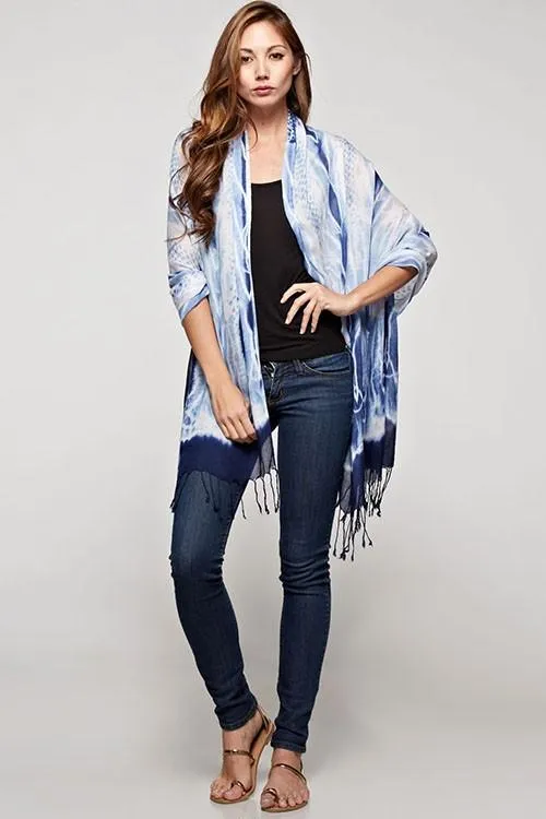 Wild Indigo Tie Dye Scarf