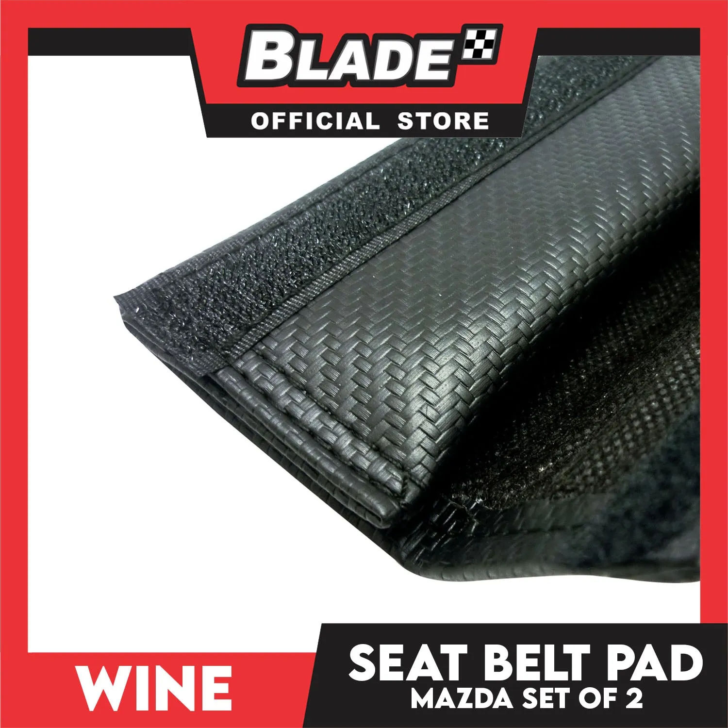 Wine Seat Belt Pad (Mazda) Set of 2