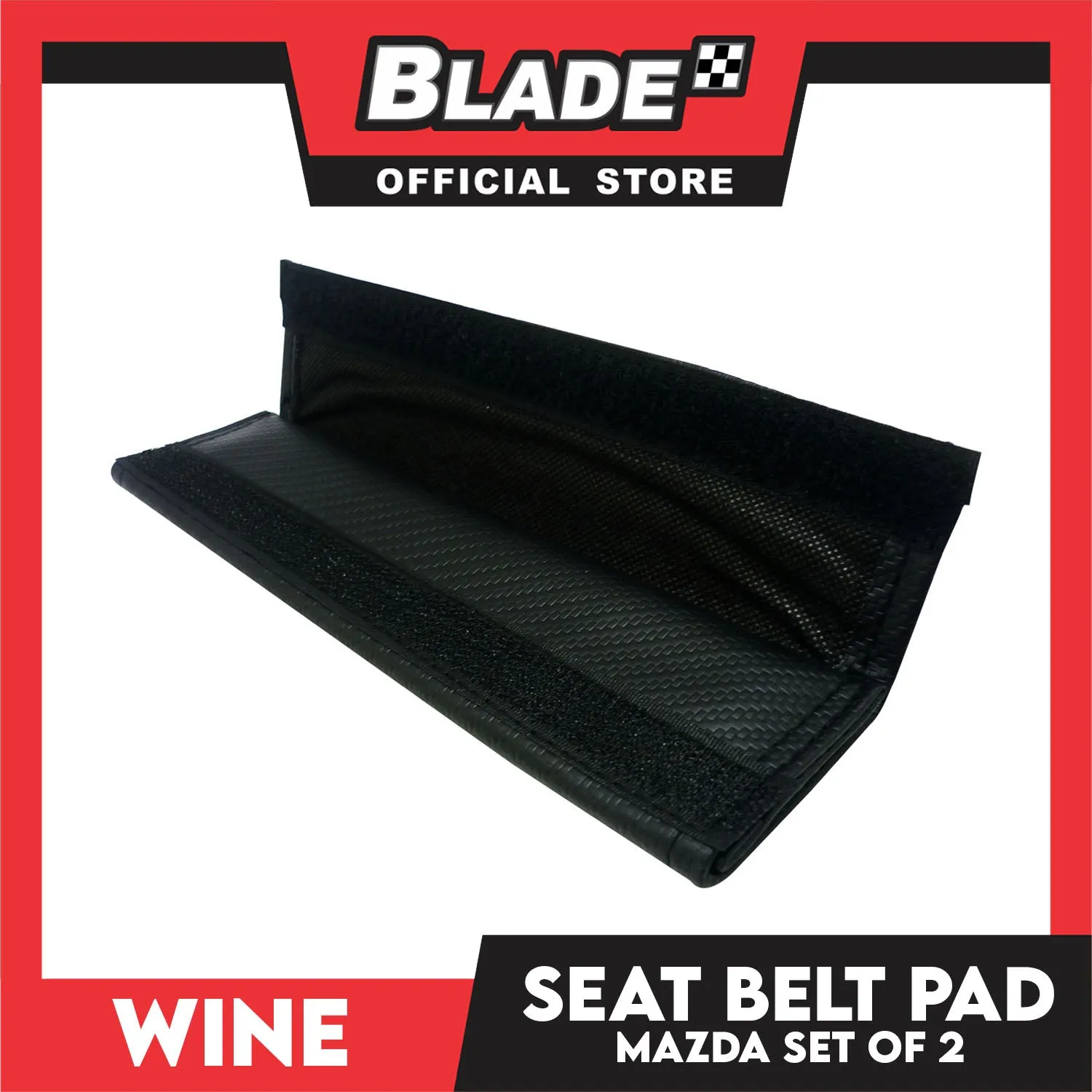 Wine Seat Belt Pad (Mazda) Set of 2