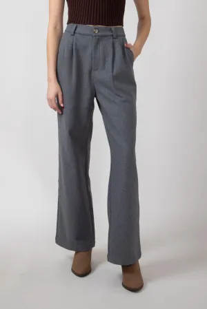 Wishlist Pleated Trouser Pants for Women in Charcoal | WL24-9194-CHARCOAL