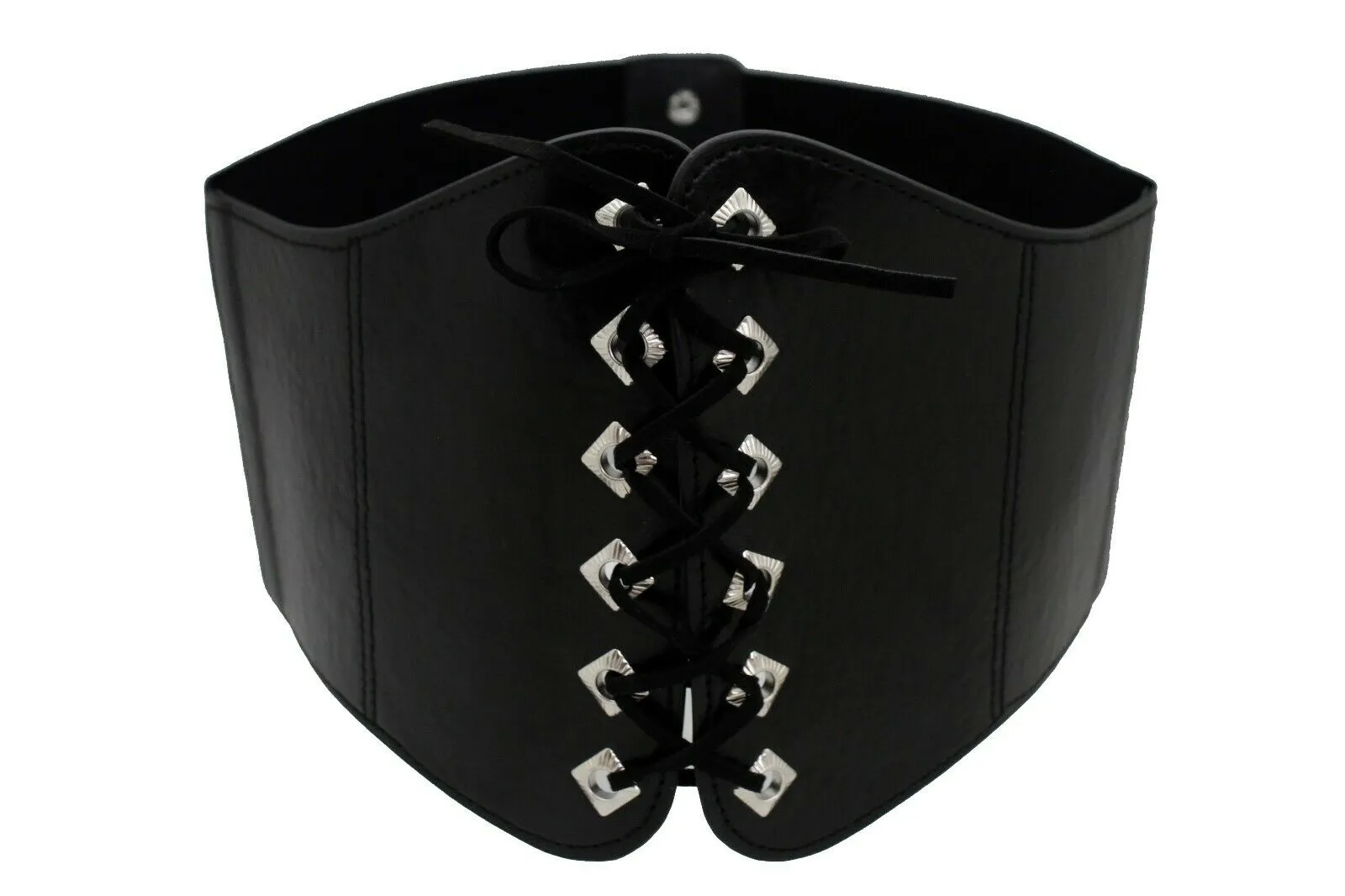 Women Elastic Waistband Wide High Waist Dressy Chic Fashion Corset Belt Size S M