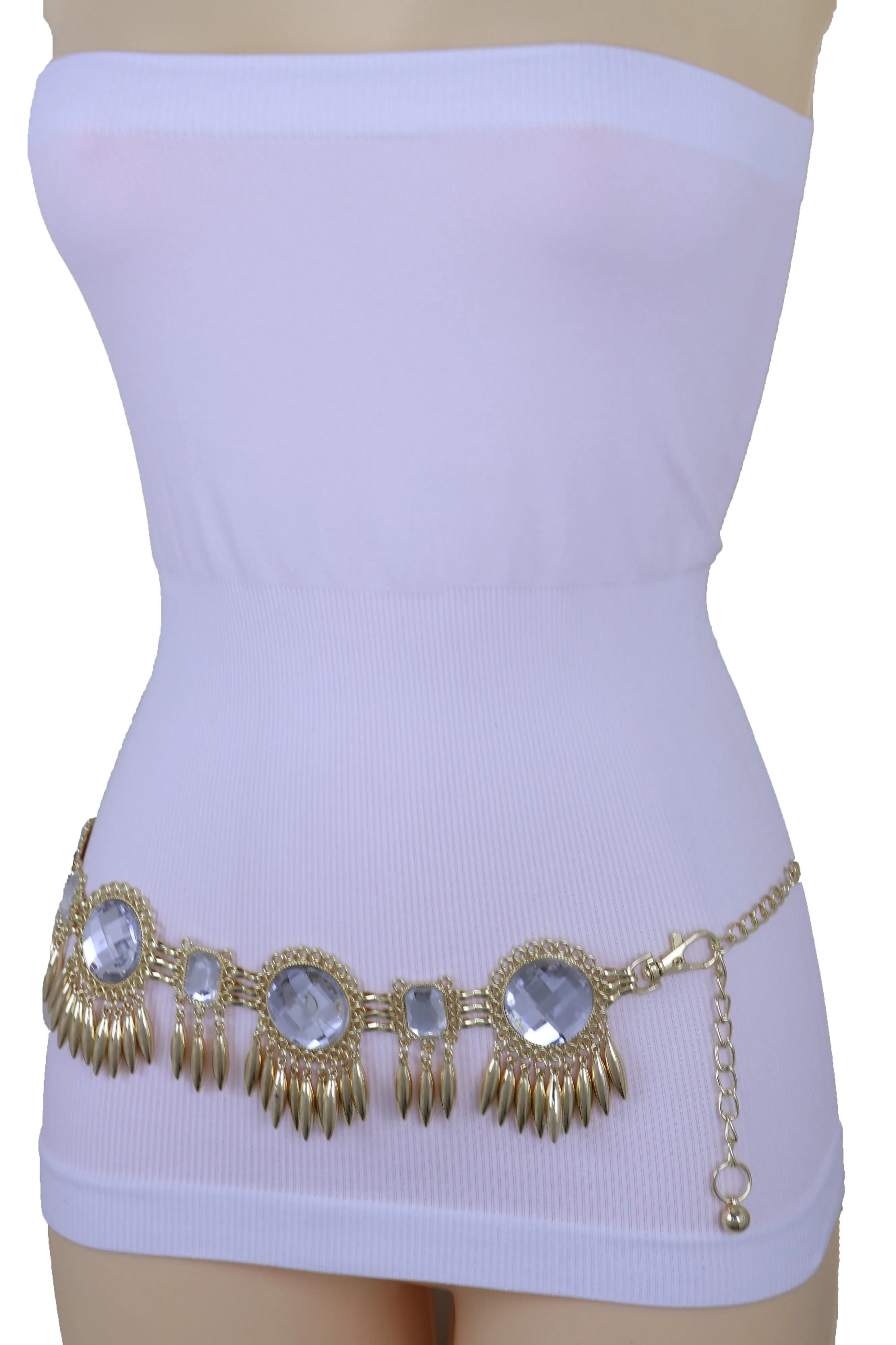 Women Fancy Elegant Fashion Belt Gold Metal Sun Flower Charm Hip High Waist Elegant Style Size S M