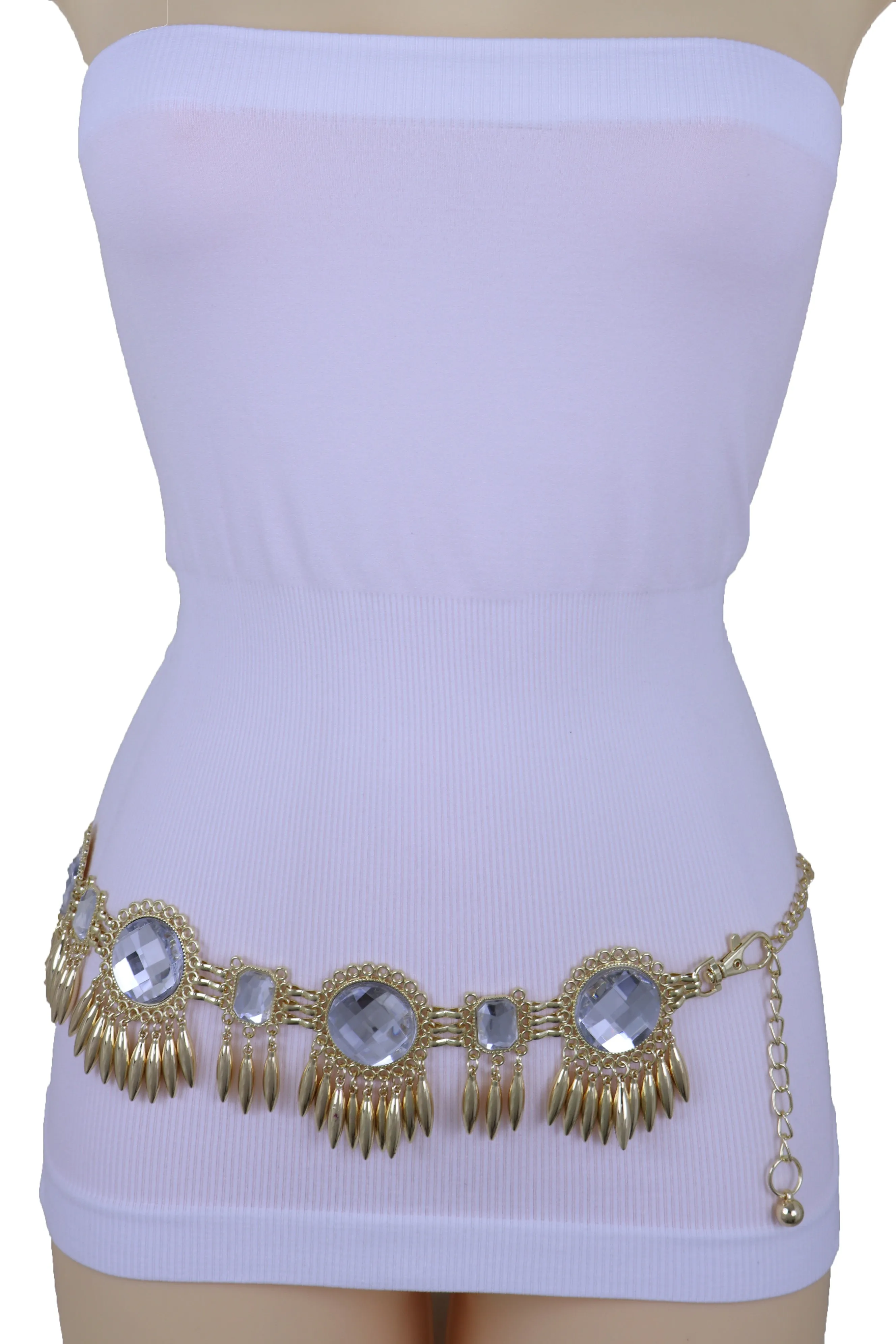 Women Fancy Elegant Fashion Belt Gold Metal Sun Flower Charm Hip High Waist Elegant Style Size S M