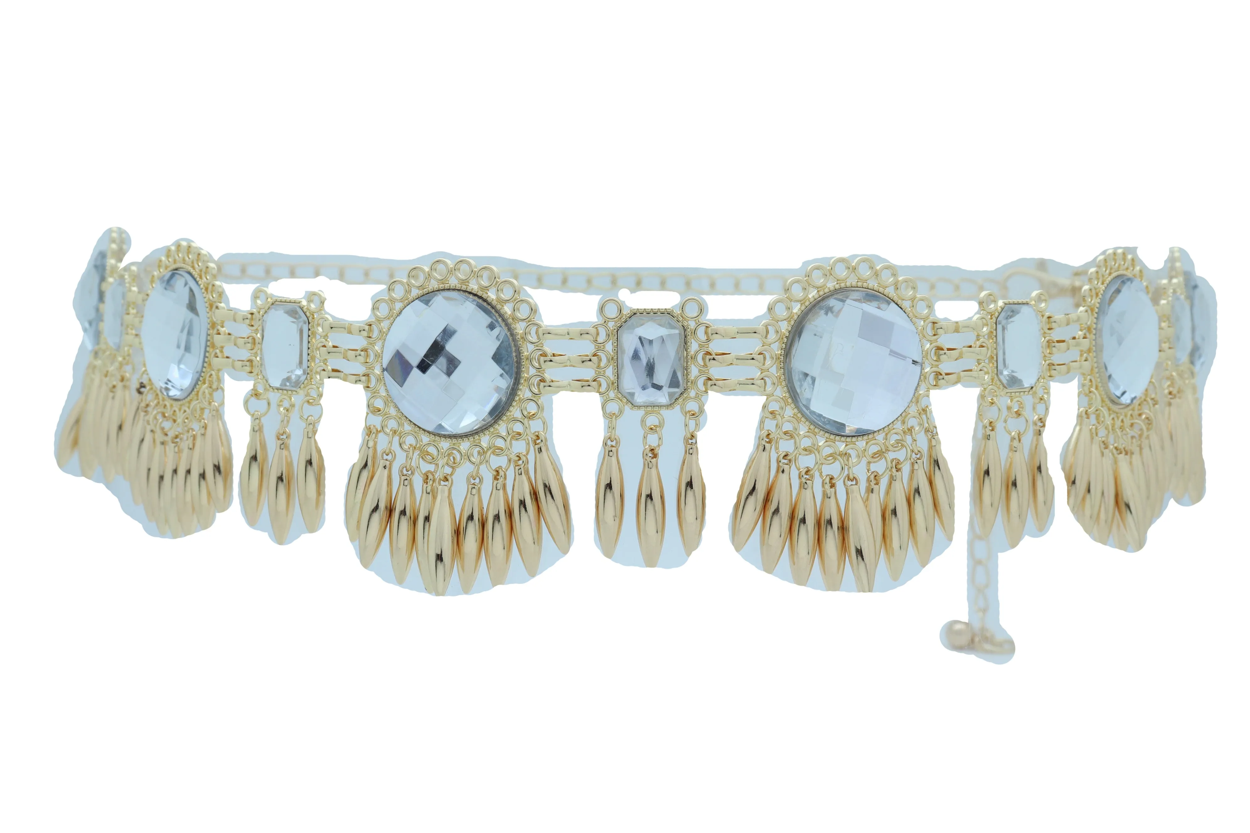 Women Fancy Elegant Fashion Belt Gold Metal Sun Flower Charm Hip High Waist Elegant Style Size S M