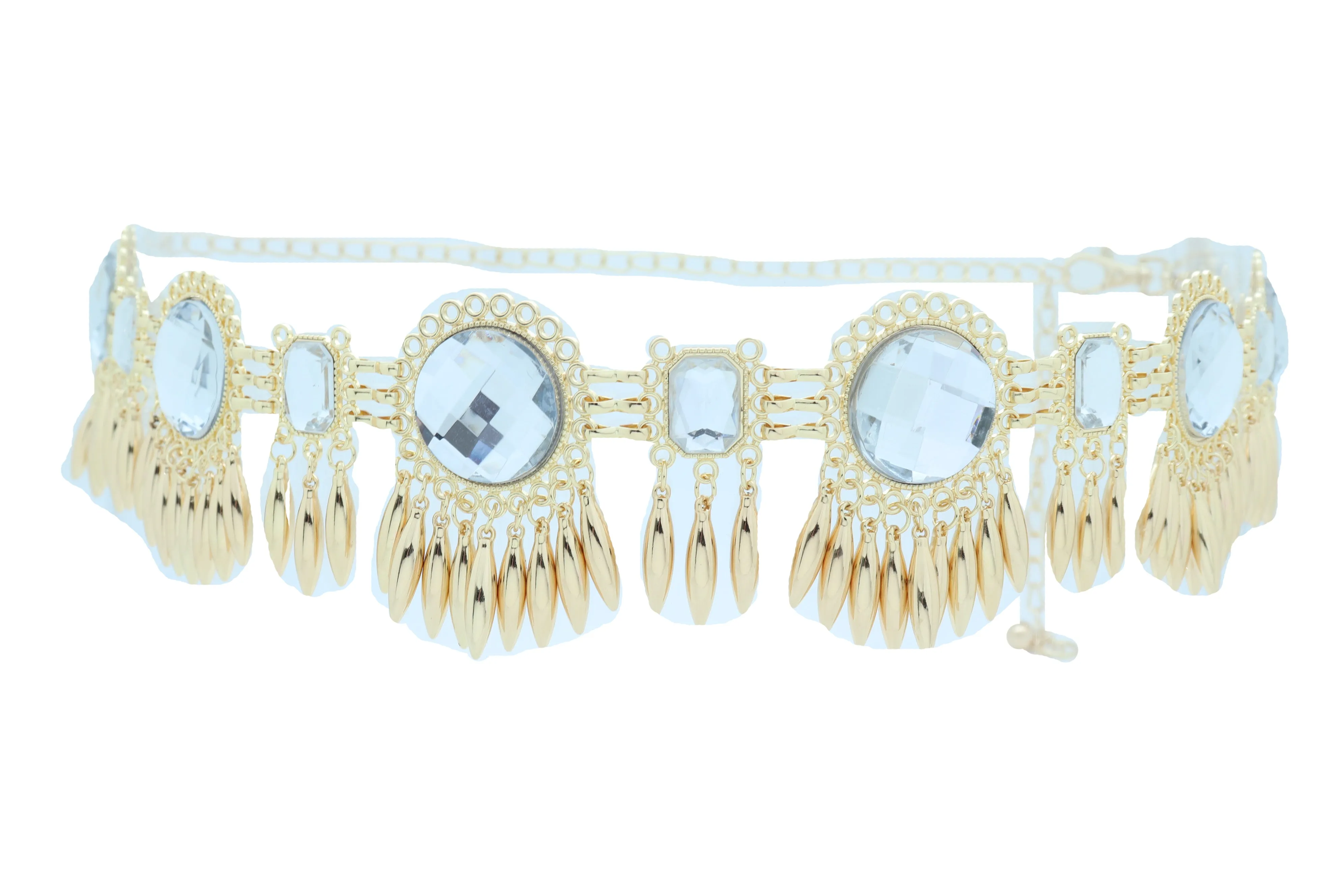 Women Fancy Elegant Fashion Belt Gold Metal Sun Flower Charm Hip High Waist Elegant Style Size S M