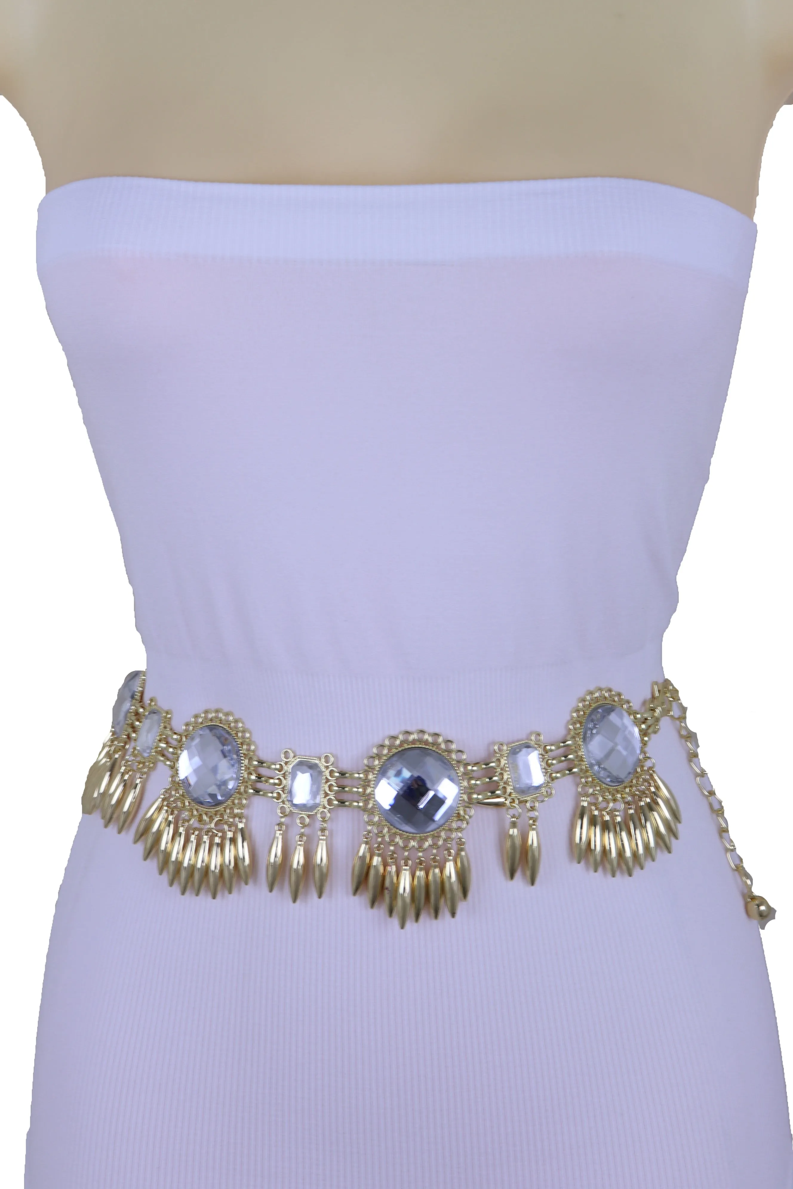 Women Fancy Elegant Fashion Belt Gold Metal Sun Flower Charm Hip High Waist Elegant Style Size S M