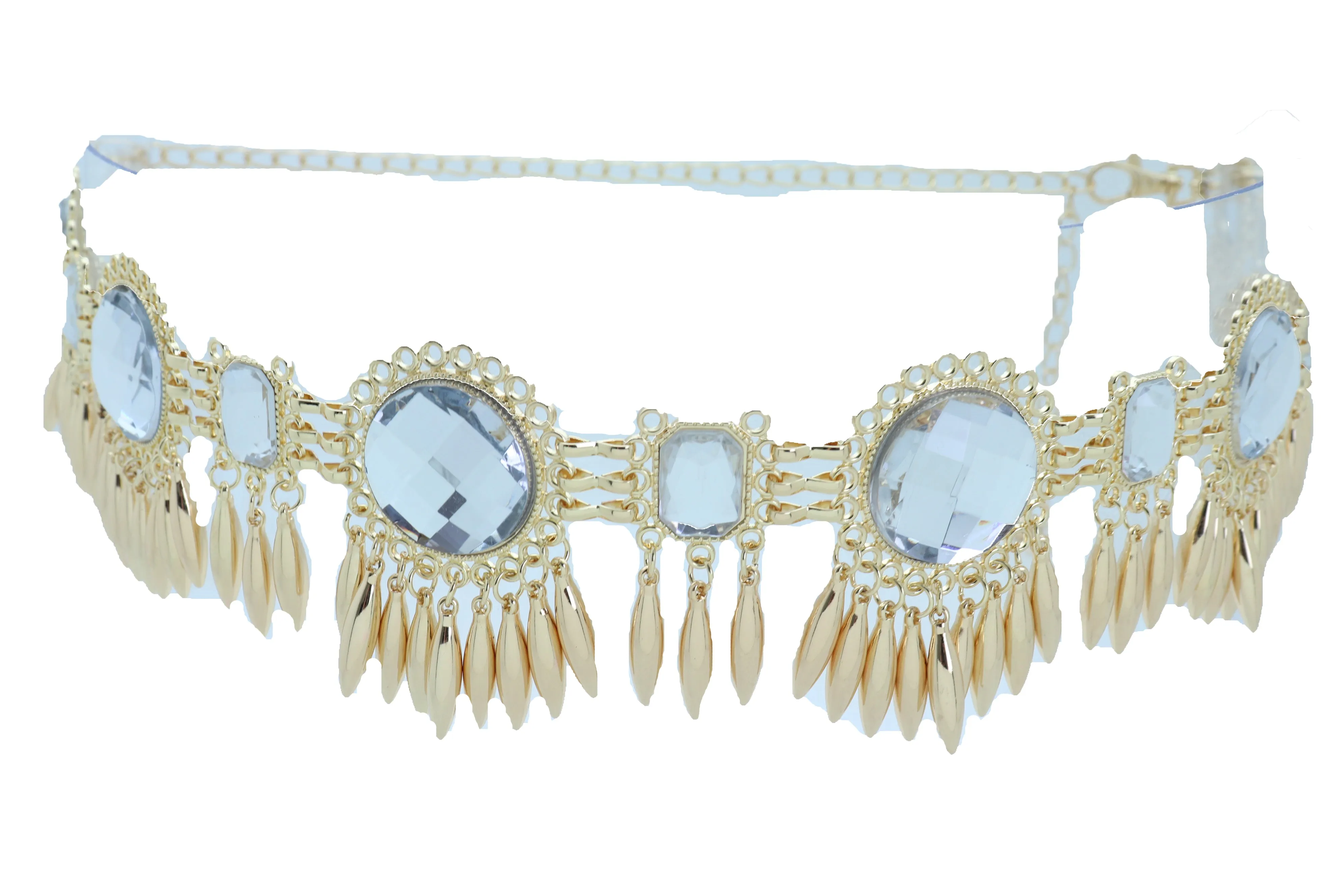 Women Fancy Elegant Fashion Belt Gold Metal Sun Flower Charm Hip High Waist Elegant Style Size S M
