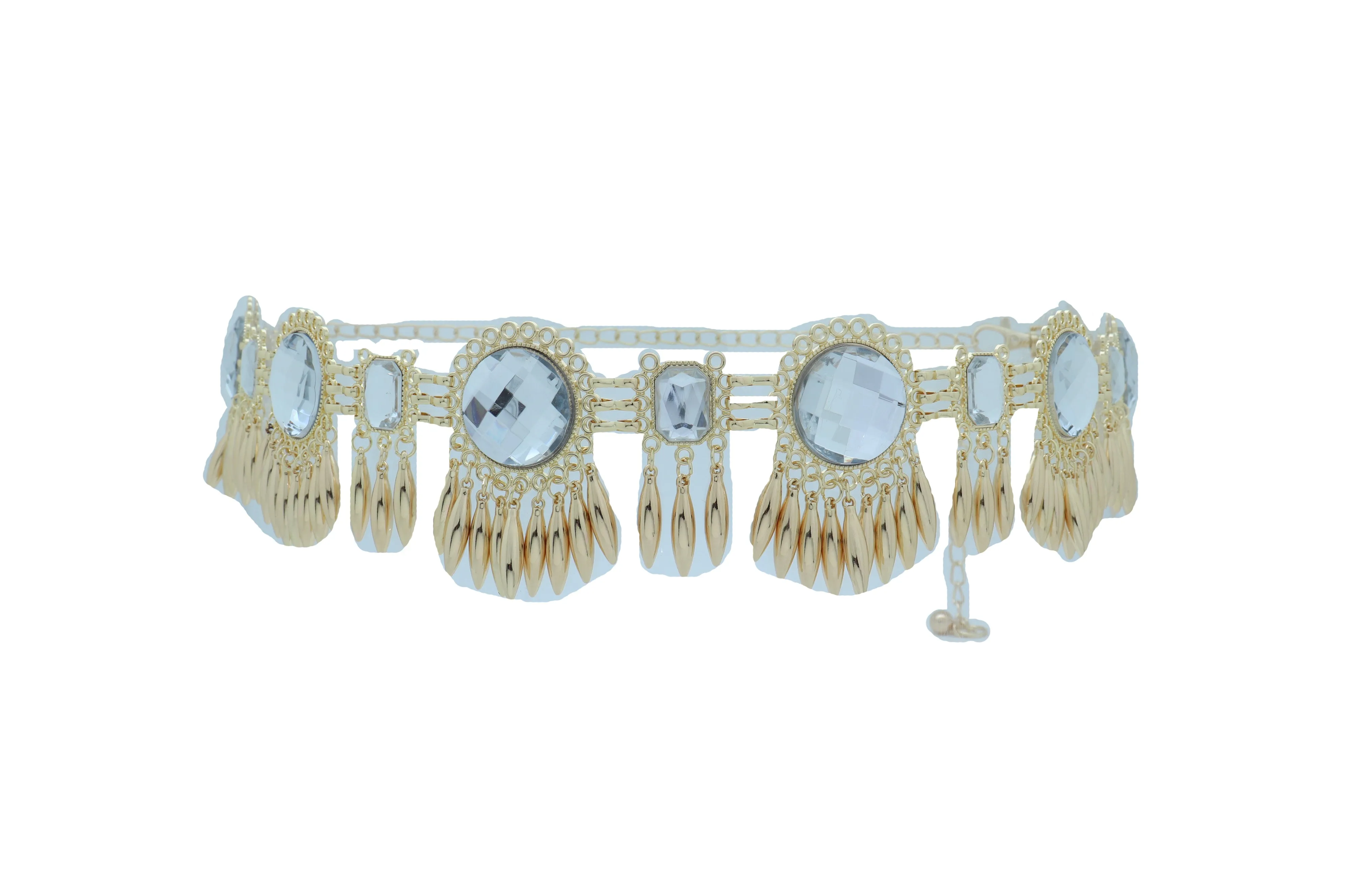 Women Fancy Elegant Fashion Belt Gold Metal Sun Flower Charm Hip High Waist Elegant Style Size S M