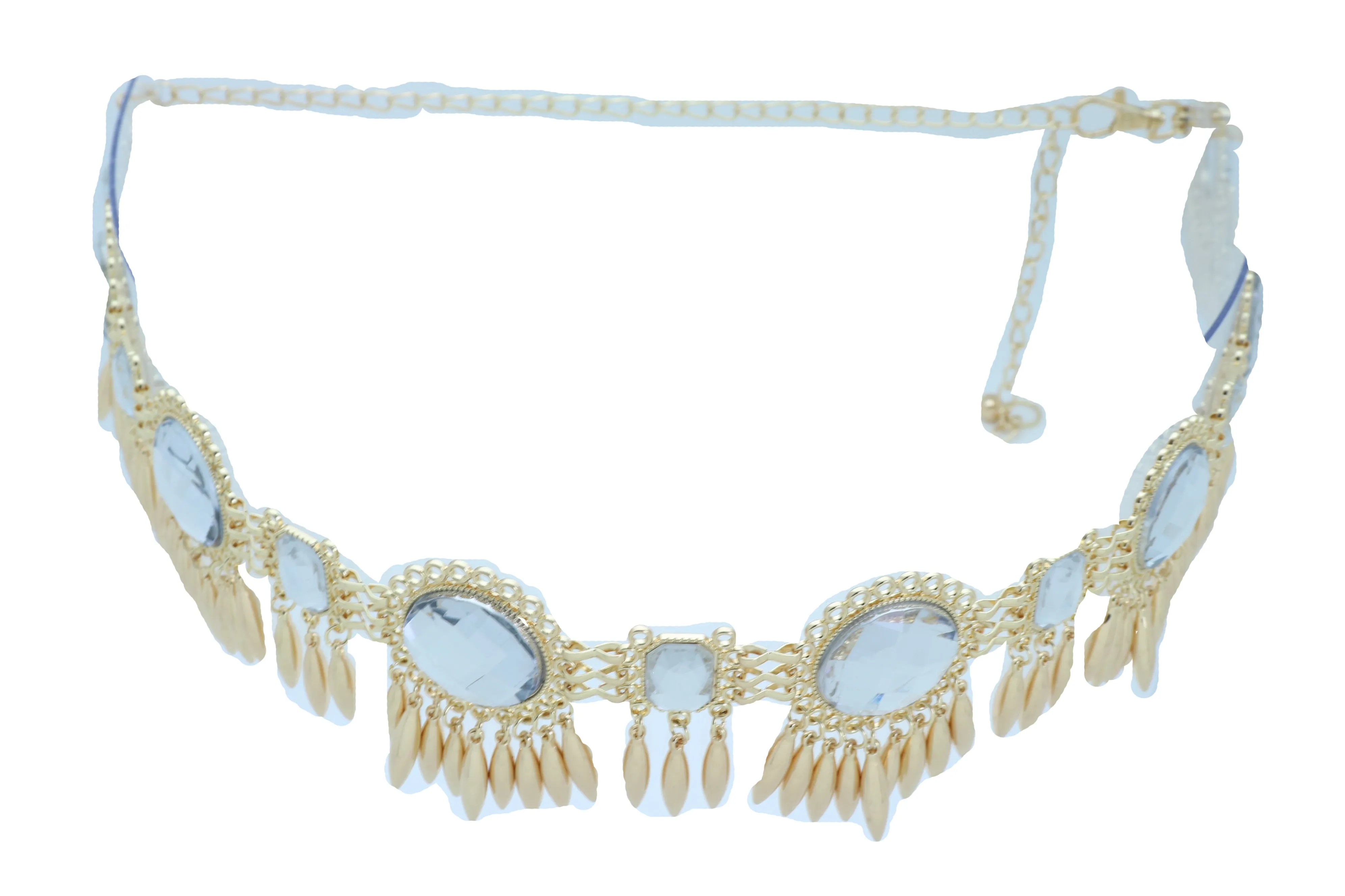 Women Fancy Elegant Fashion Belt Gold Metal Sun Flower Charm Hip High Waist Elegant Style Size S M