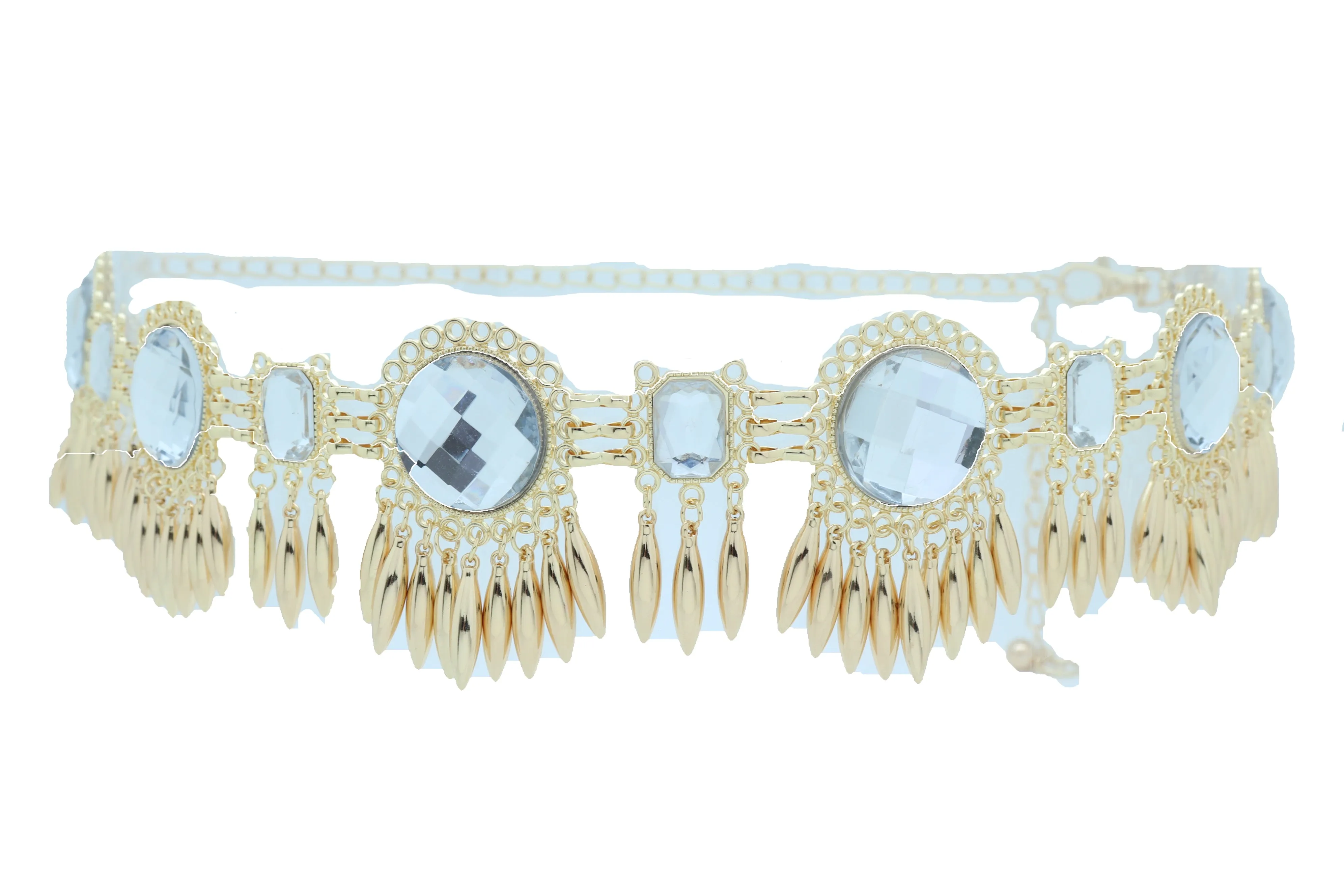 Women Fancy Elegant Fashion Belt Gold Metal Sun Flower Charm Hip High Waist Elegant Style Size S M