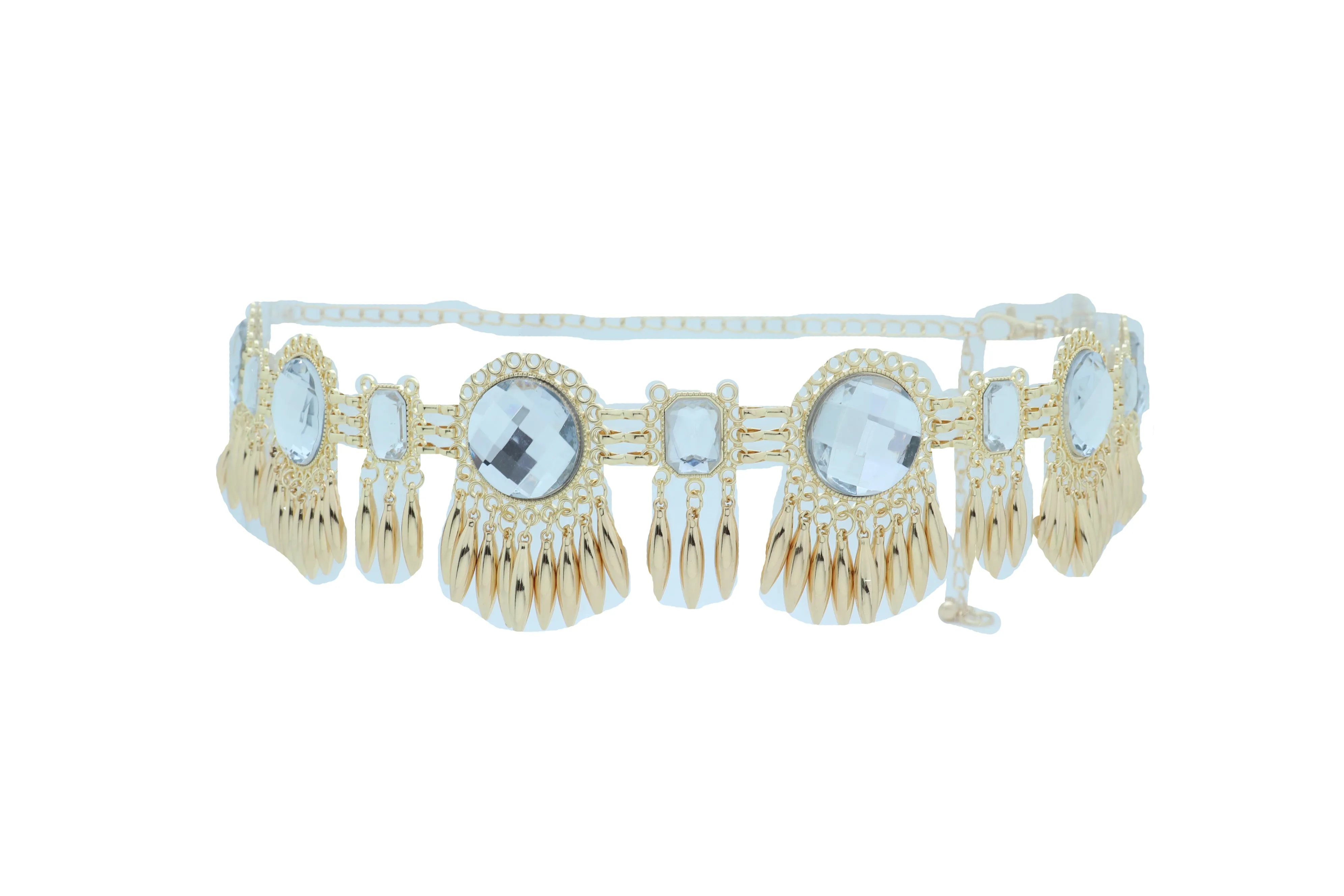 Women Fancy Elegant Fashion Belt Gold Metal Sun Flower Charm Hip High Waist Elegant Style Size S M