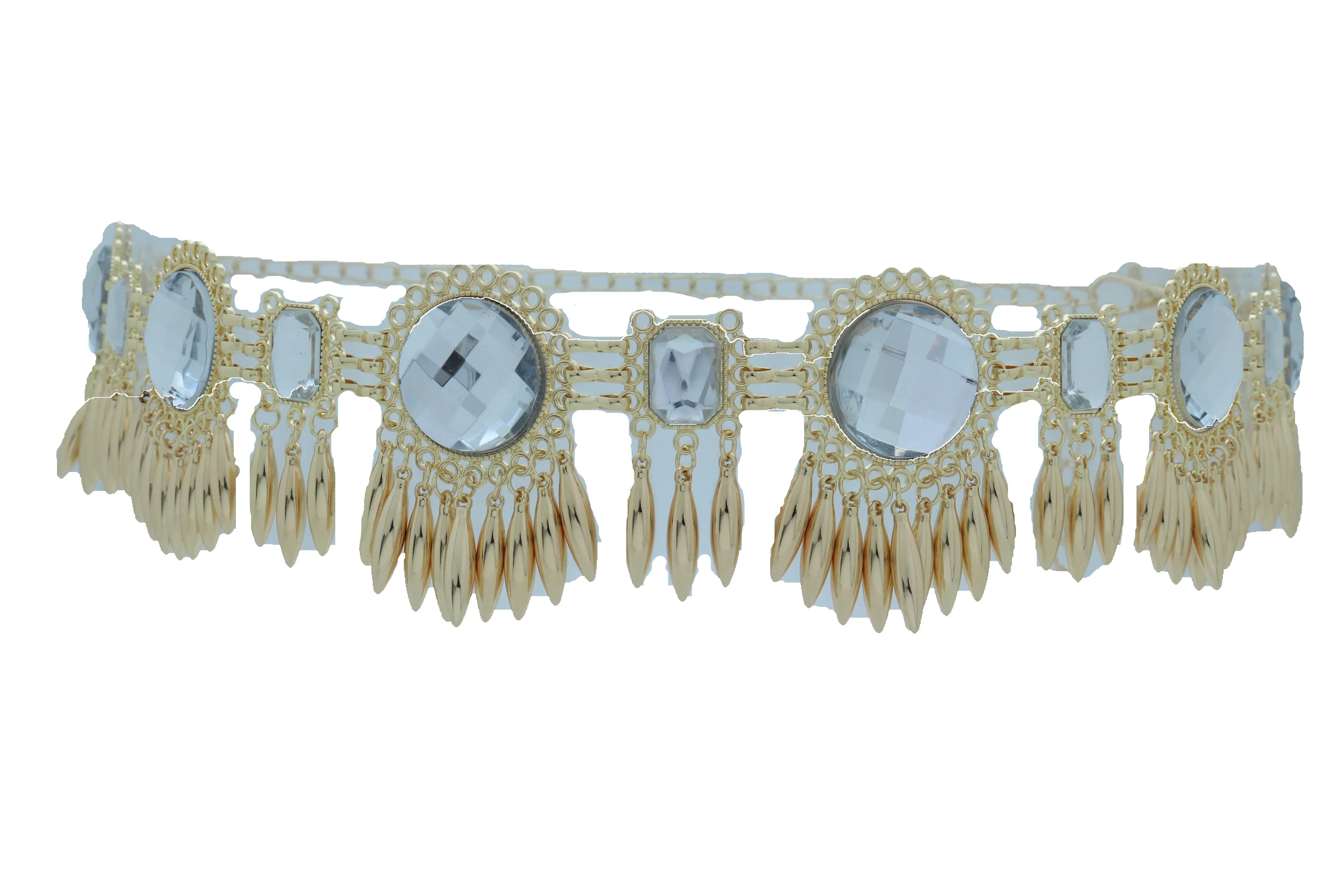 Women Fancy Elegant Fashion Belt Gold Metal Sun Flower Charm Hip High Waist Elegant Style Size S M