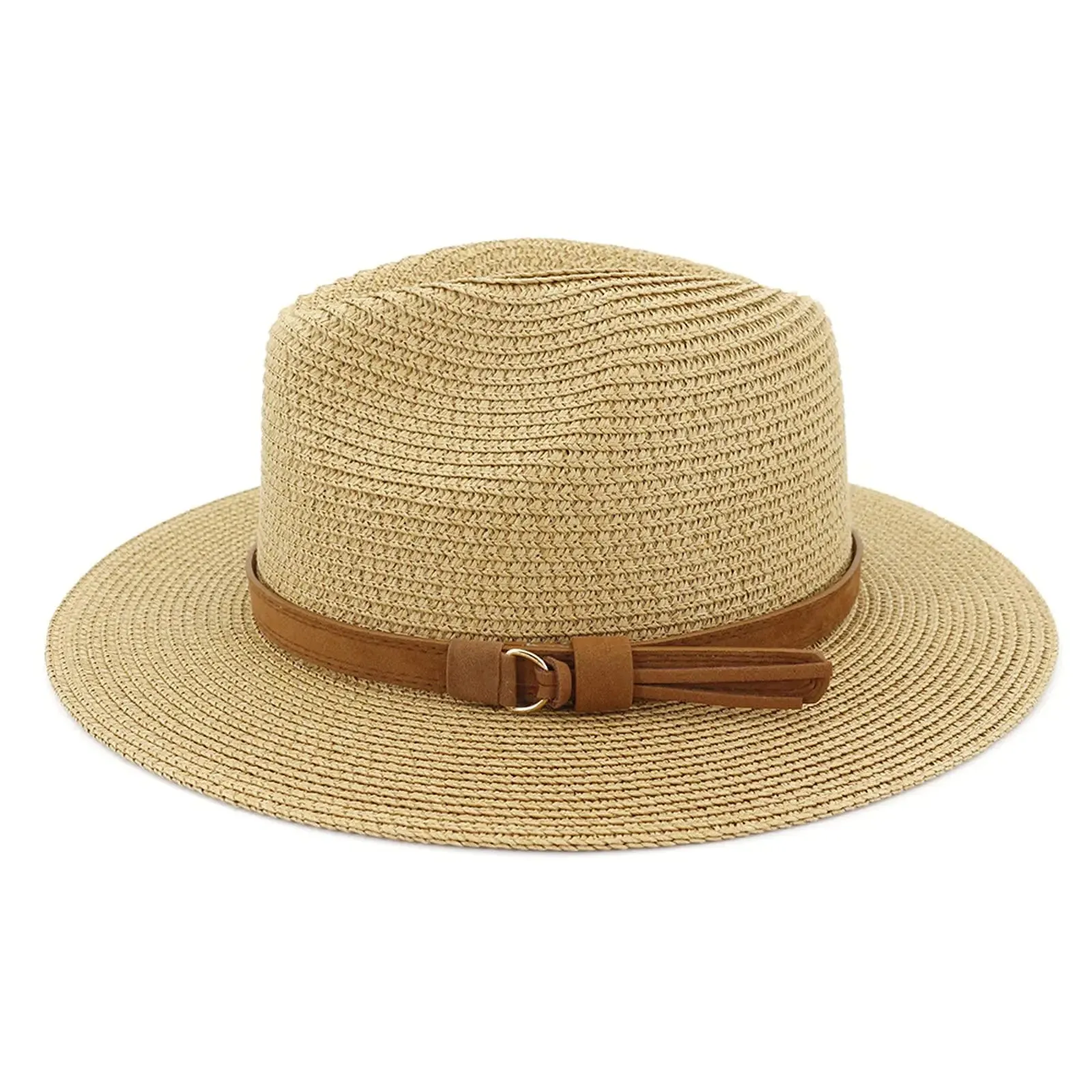 Women fedora Wide Brim Straw  Roll up Hat