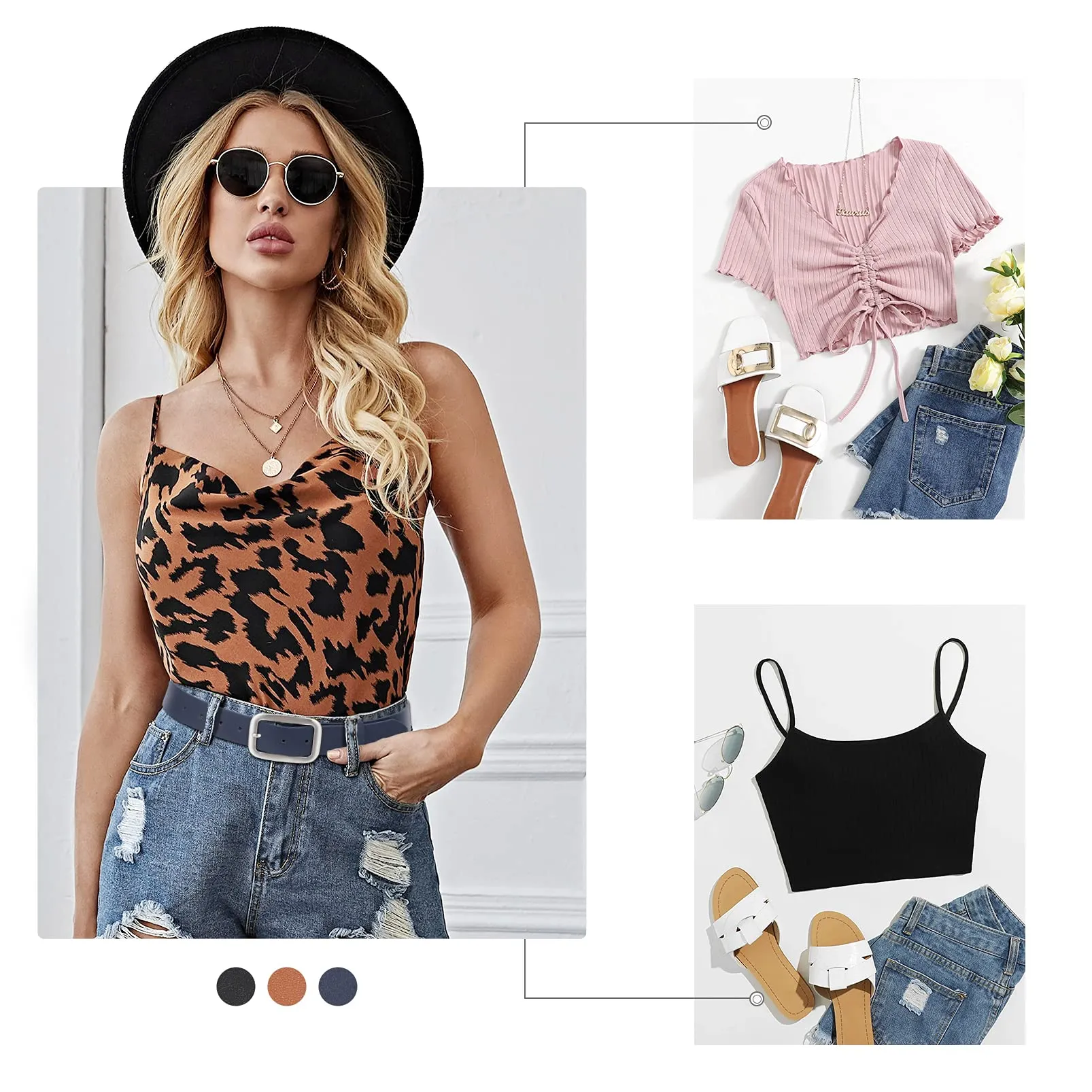 Women Leather Belts for Jeans Pants Fashion Dress Belt for Women with Solid Pin Buckle