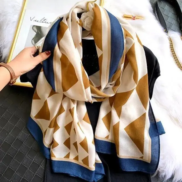 Women Scarf Leopard Print Cotton Large Size Scarfs For Winter Shawls Winter Warm Casual Wear For Women Lovely Floral Tassel Cotton ab Shawls Lady Silk Wraps Scarves