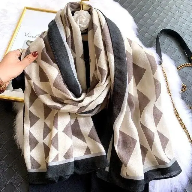 Women Scarf Leopard Print Cotton Large Size Scarfs For Winter Shawls Winter Warm Casual Wear For Women Lovely Floral Tassel Cotton ab Shawls Lady Silk Wraps Scarves