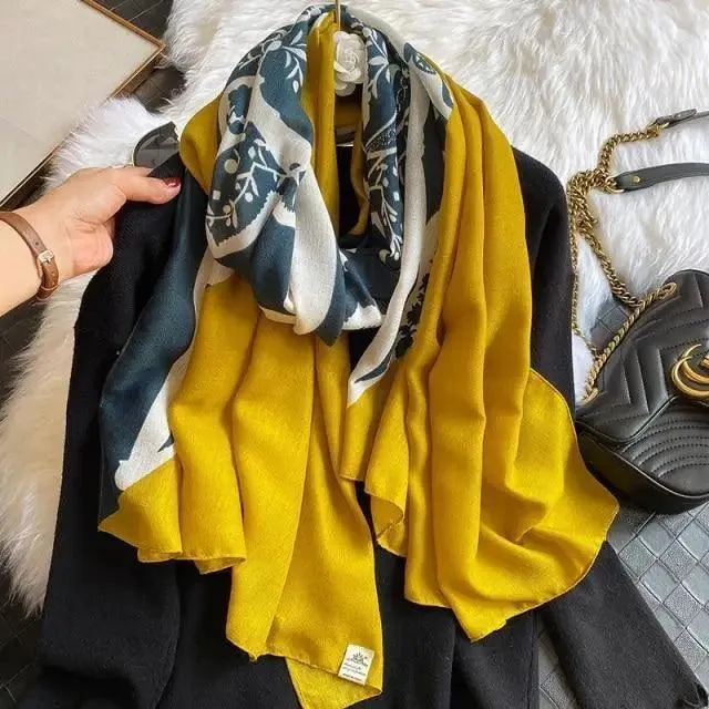 Women Scarf Leopard Print Cotton Large Size Scarfs For Winter Shawls Winter Warm Casual Wear For Women Lovely Floral Tassel Cotton ab Shawls Lady Silk Wraps Scarves