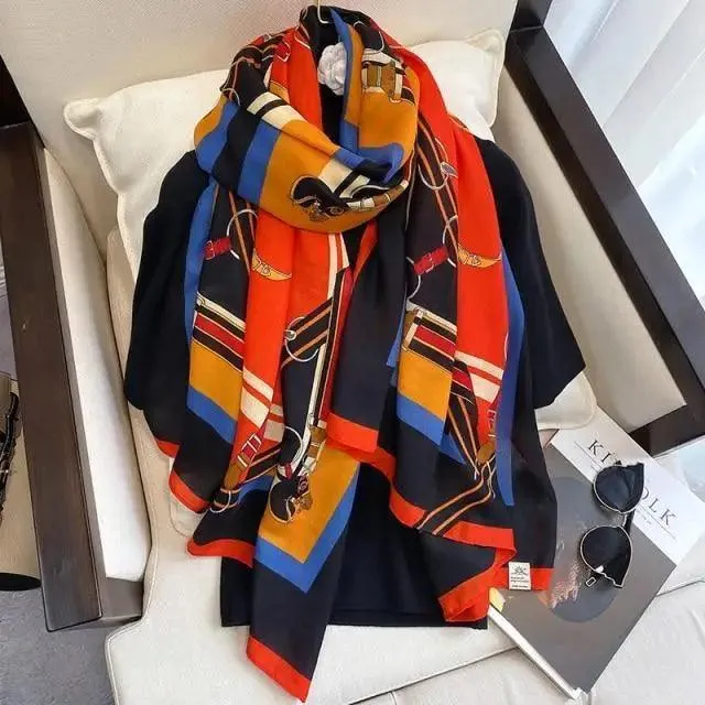 Women Scarf Leopard Print Cotton Large Size Scarfs For Winter Shawls Winter Warm Casual Wear For Women Lovely Floral Tassel Cotton ab Shawls Lady Silk Wraps Scarves