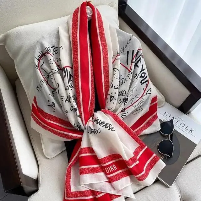 Women Scarf Leopard Print Cotton Large Size Scarfs For Winter Shawls Winter Warm Casual Wear For Women Lovely Floral Tassel Cotton ab Shawls Lady Silk Wraps Scarves