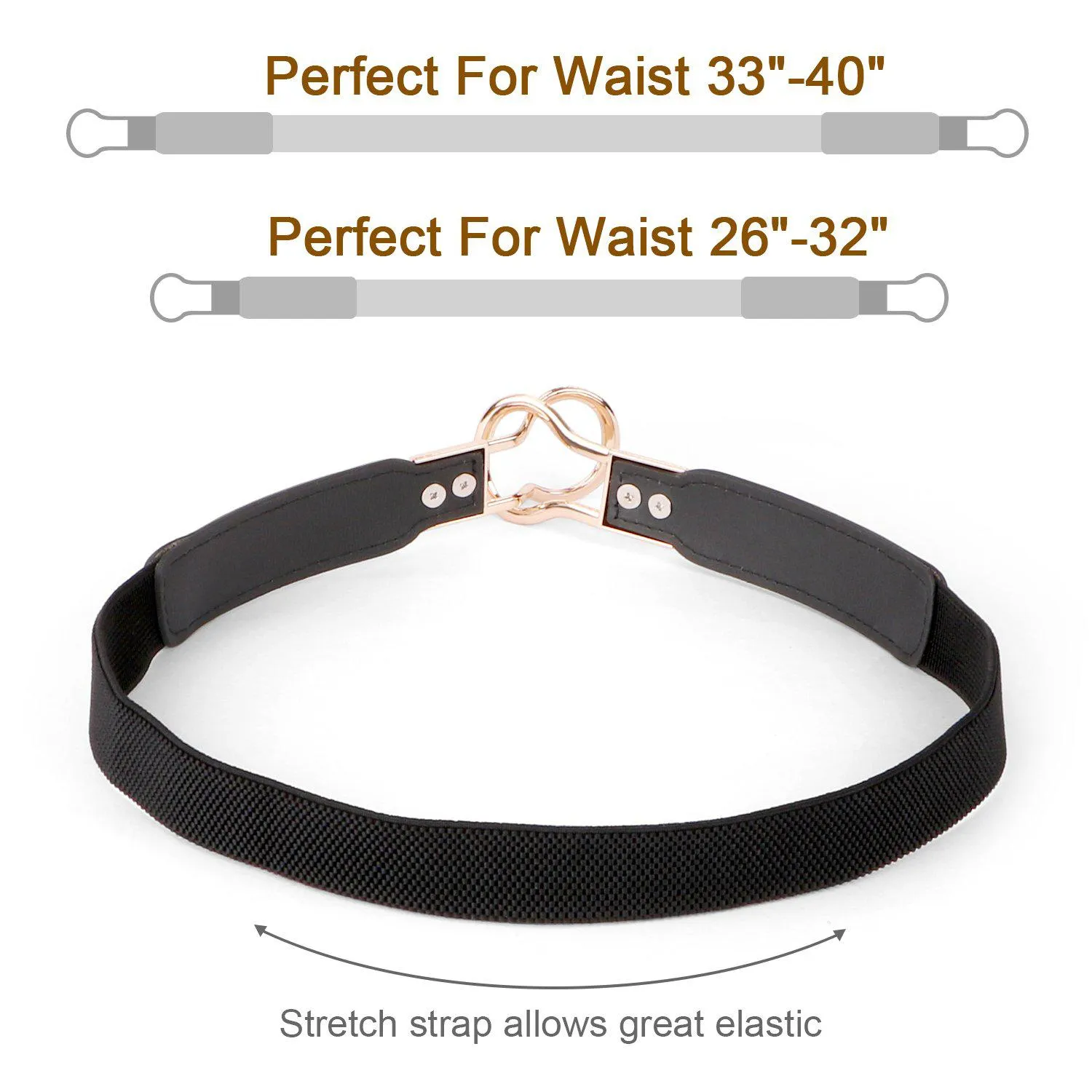 Women Skinny Belt for Dresses Retro Stretch Ladies Waist Belt Plus Size Set of 4