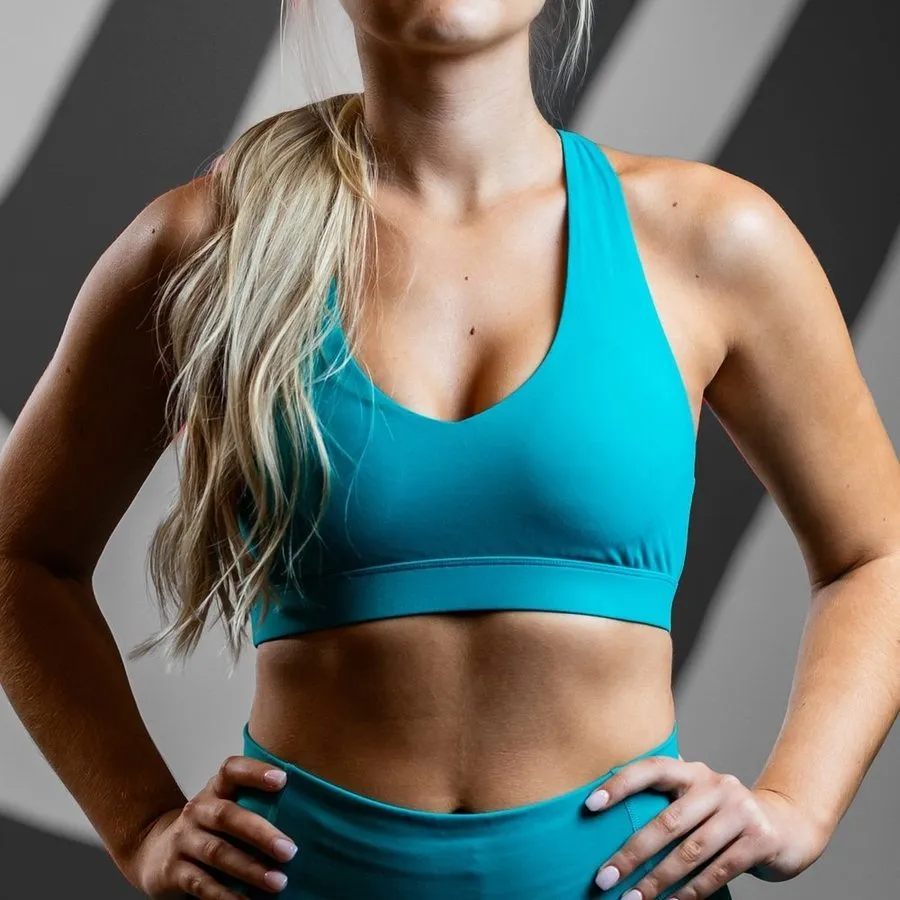 Women's Agility Low Impact Sport Bra - Aqua