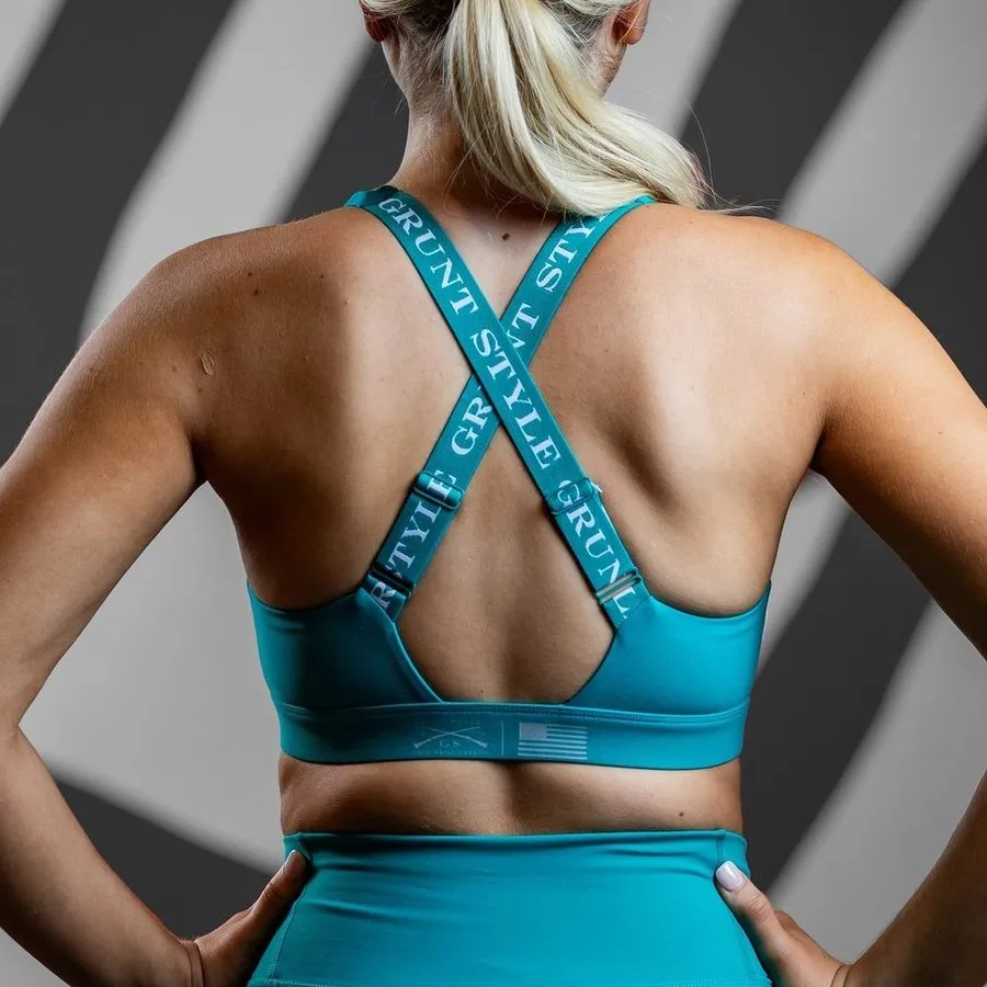 Women's Agility Low Impact Sport Bra - Aqua