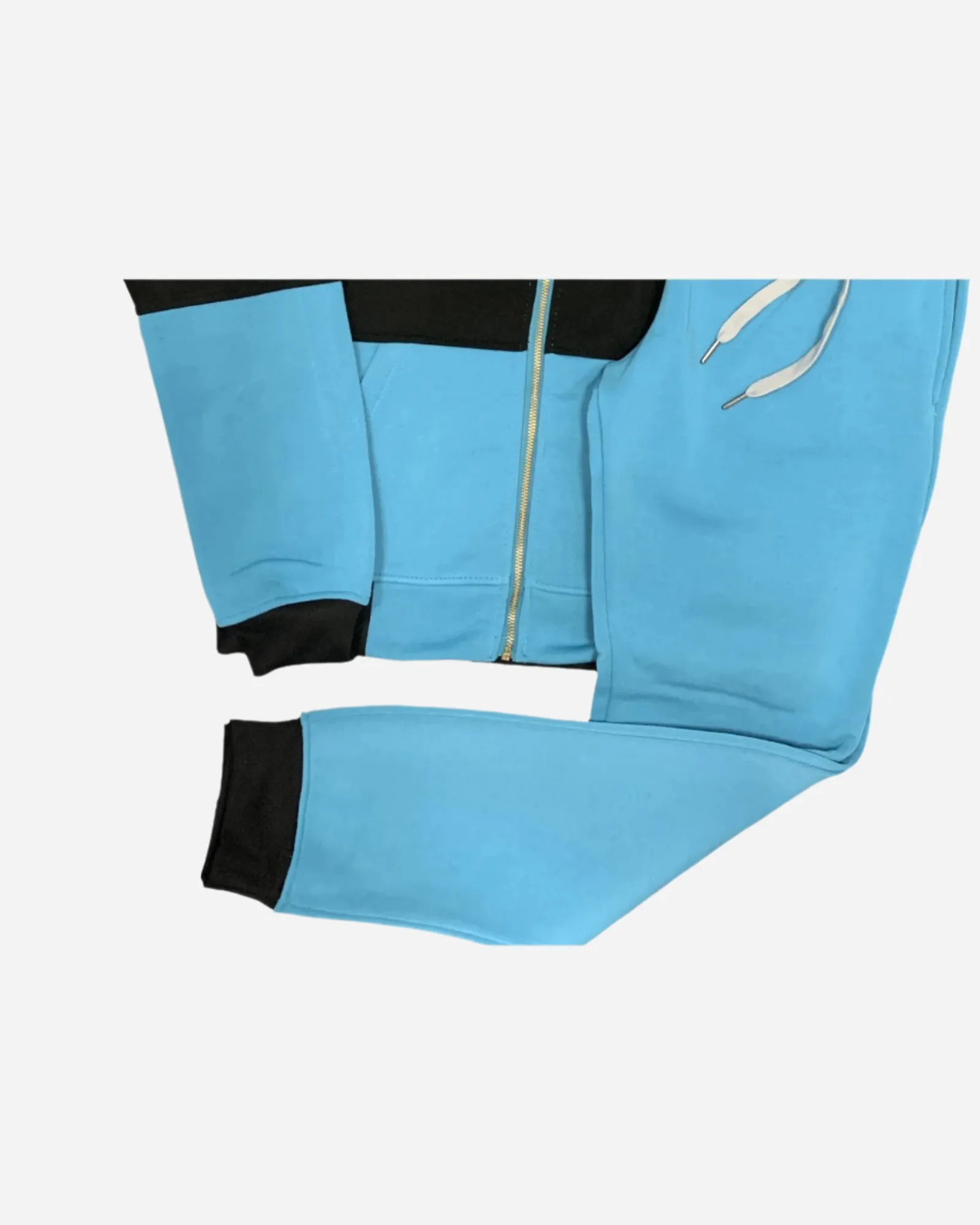 Women's ColorBlock Fleece SweatJacket and Jogger Sweatpants 2-Piece Fleece Suit