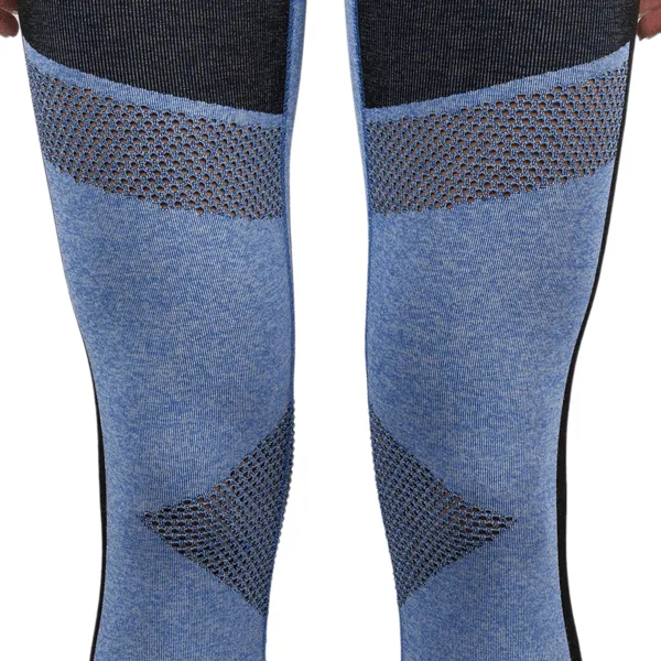 Women's Compression Mesh Capri Leggings - Blue