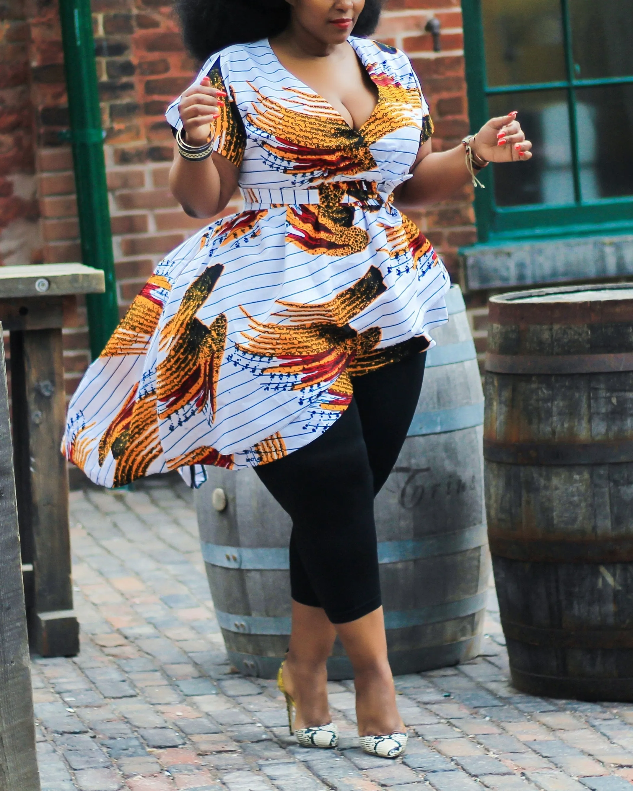 Women's Fashion Print Dress Top