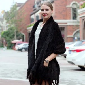 Women's Mink Fur Woven Scarf