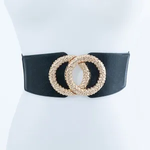 Women's Textured Metallic Buckle Fashion Belt