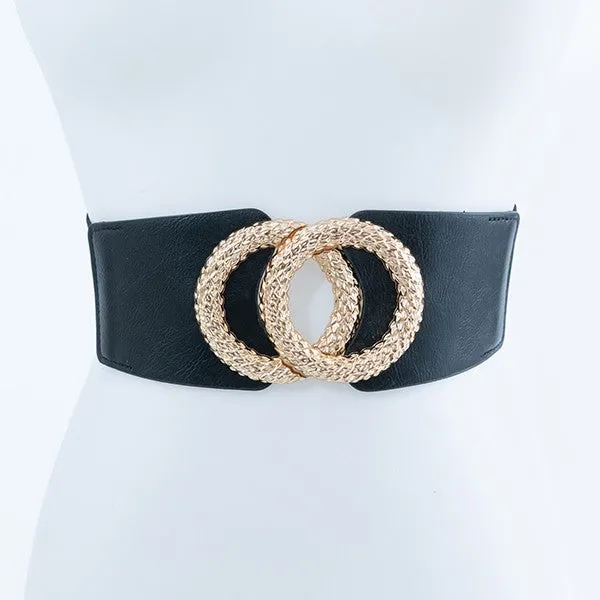 Women's Textured Metallic Buckle Fashion Belt