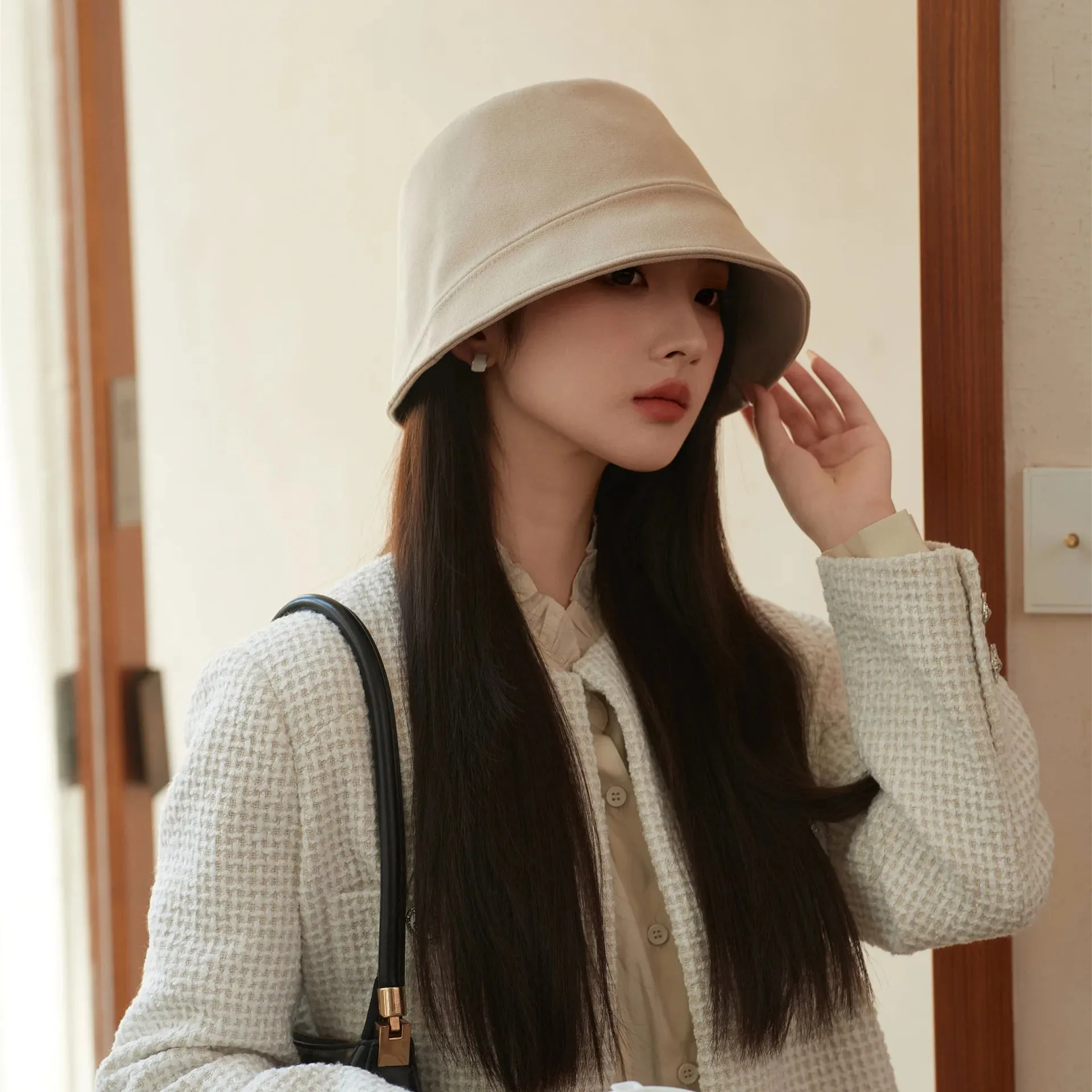 Women's Veiled Fisherman Bucket Hat - Spring & Fall