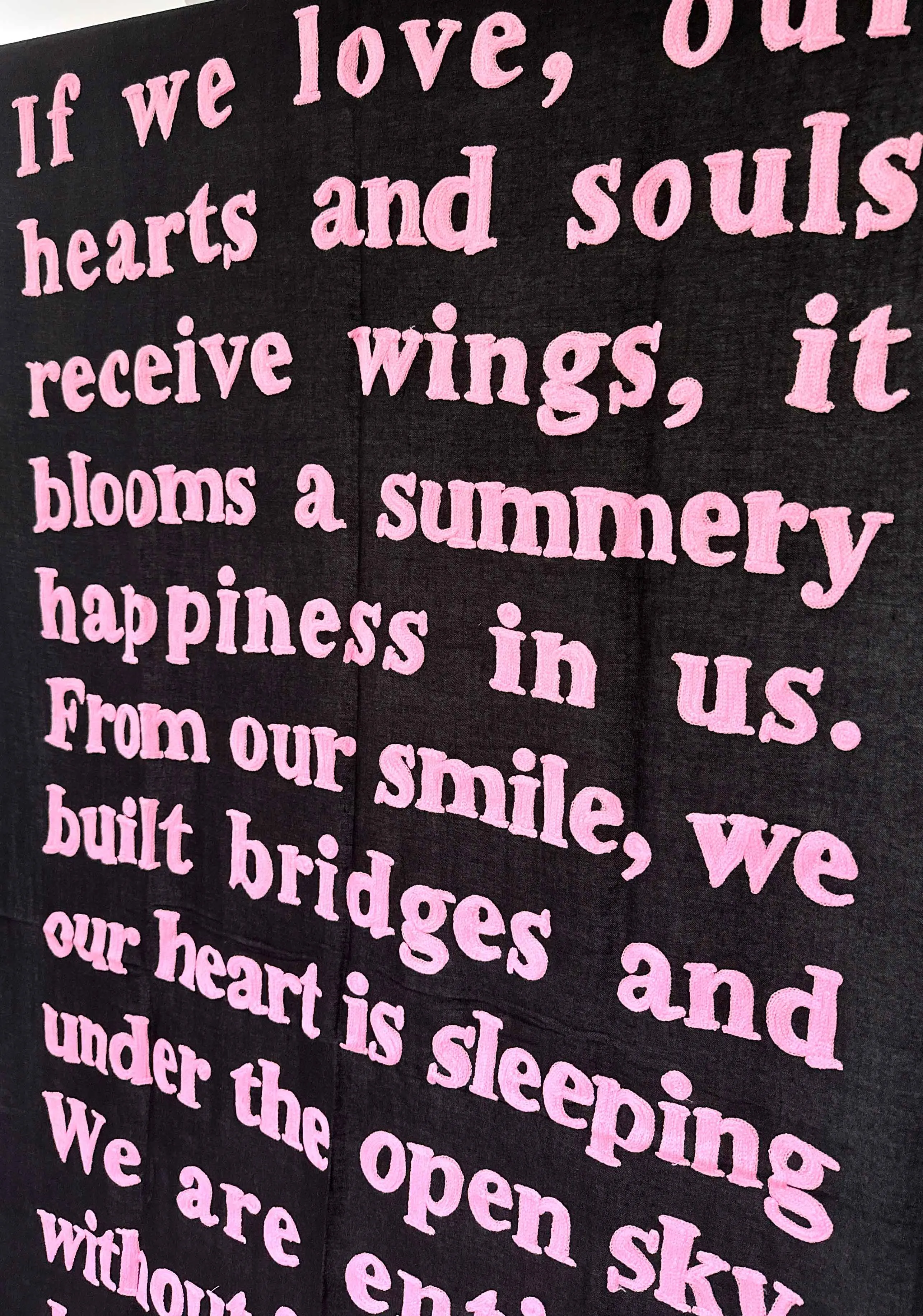 Wrapped in Poetry Pashmina, "..it rains dreams.."