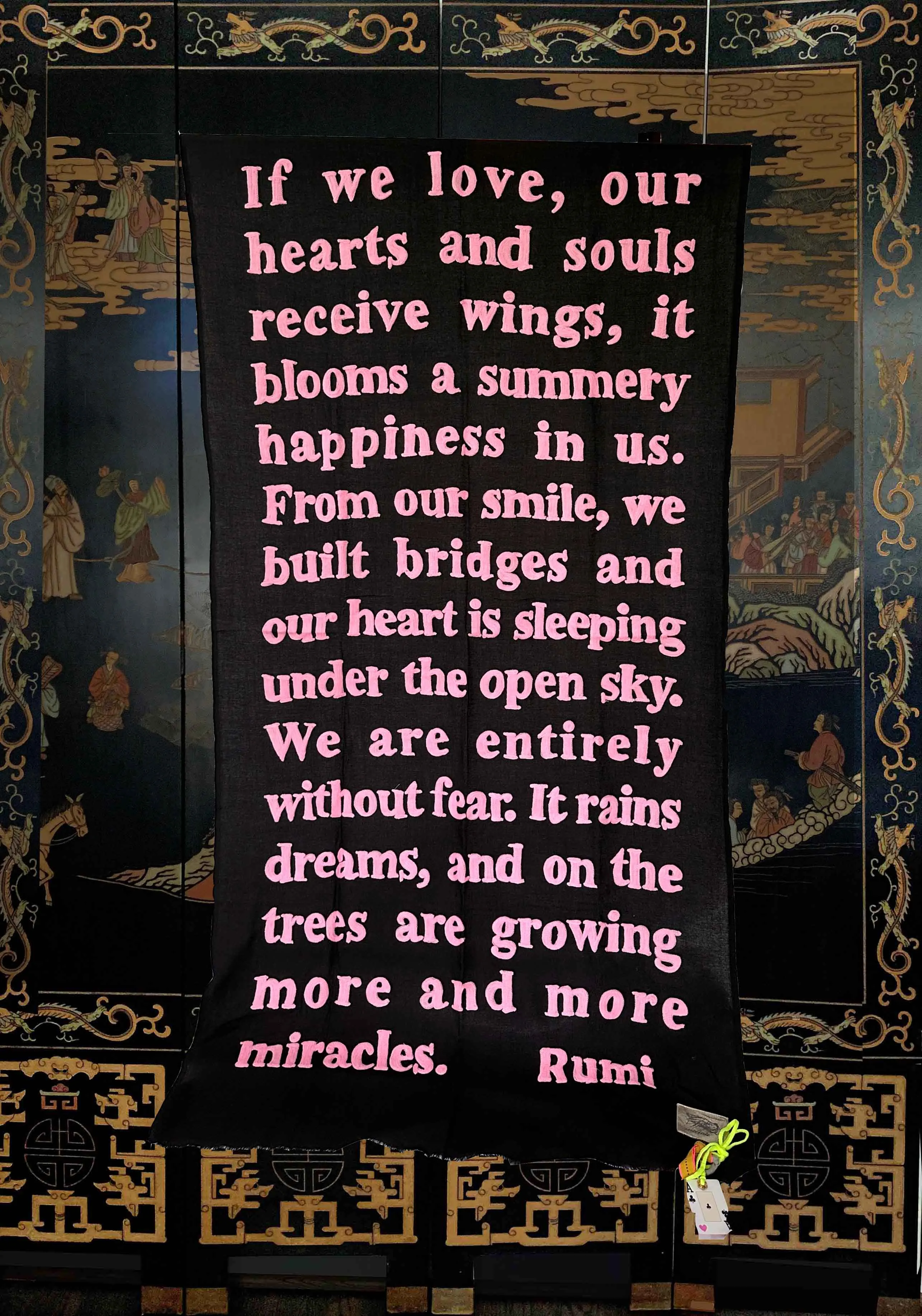Wrapped in Poetry Pashmina, "..it rains dreams.."