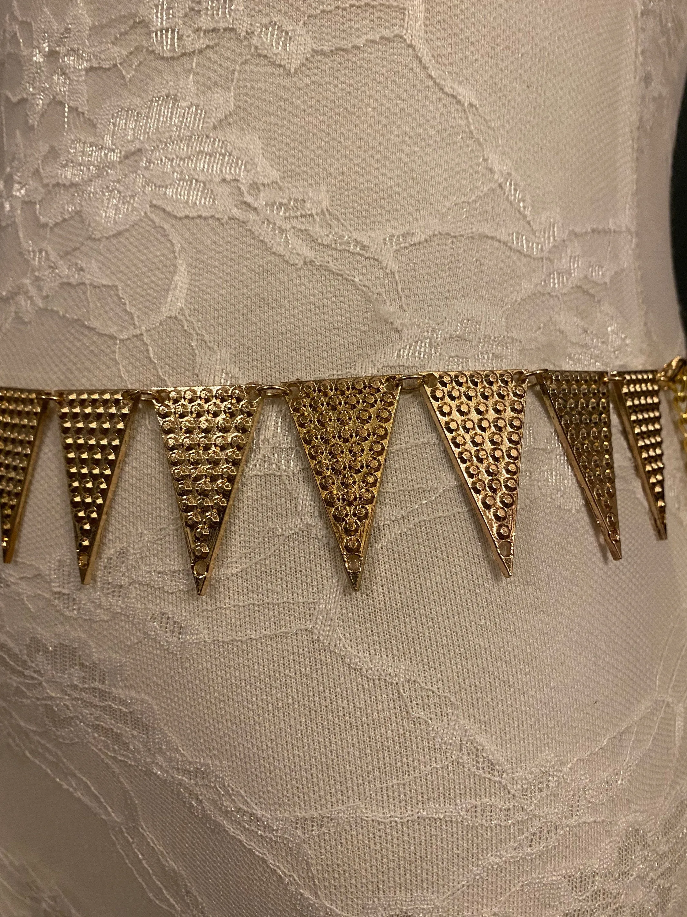 X-long Belt, Gold Metal Belt, UK 2-34, FAN Fashion Collection