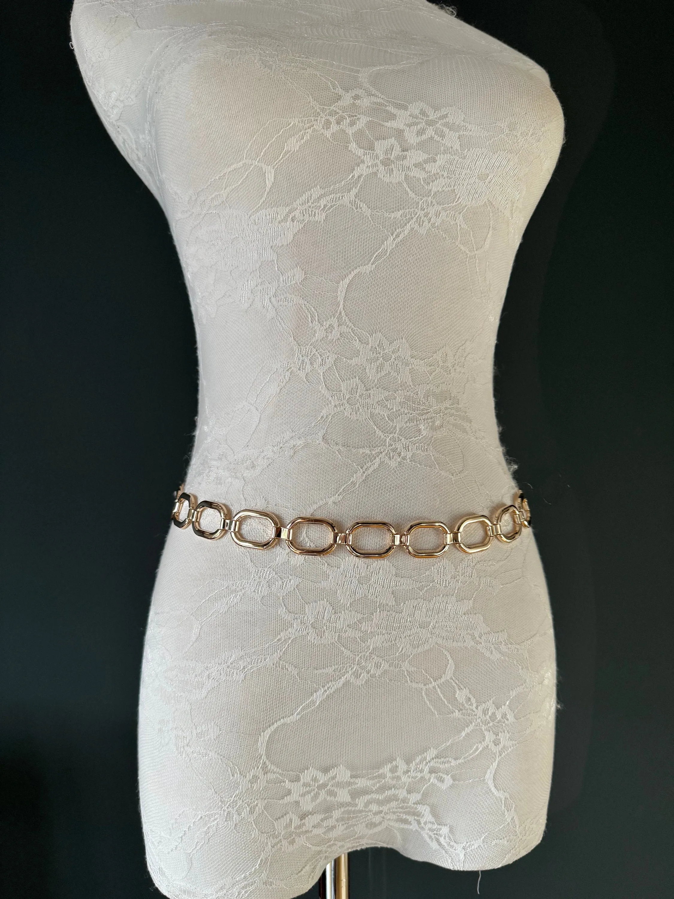 X-long Belt, Metal Ring Chain Belt, Silver, Gold, Statment Belt, Handmade, Fashion Belt, Accessory, Swimwear, Teen Sizes, XXXXL sizes, Gift