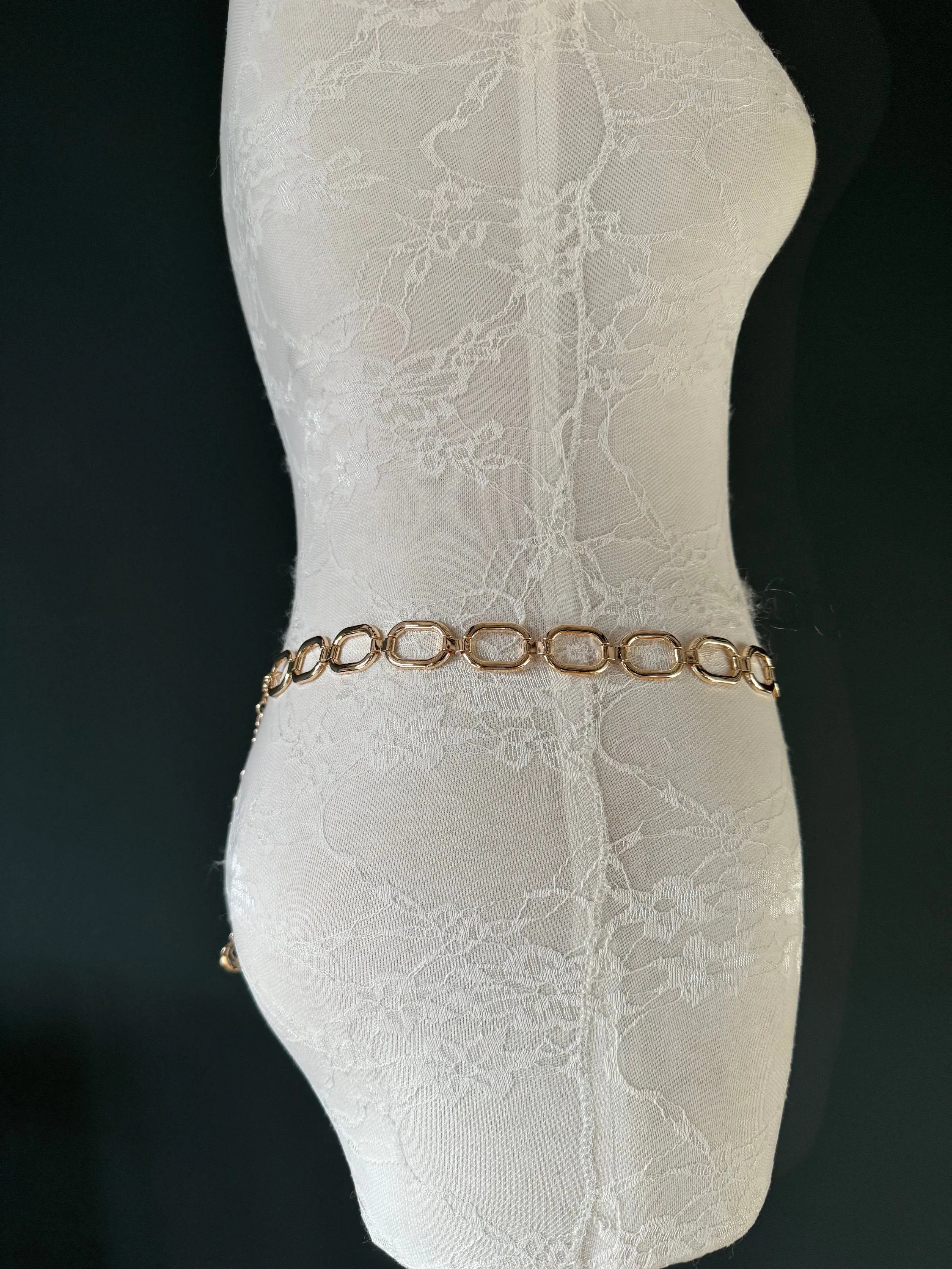 X-long Belt, Metal Ring Chain Belt, Silver, Gold, Statment Belt, Handmade, Fashion Belt, Accessory, Swimwear, Teen Sizes, XXXXL sizes, Gift