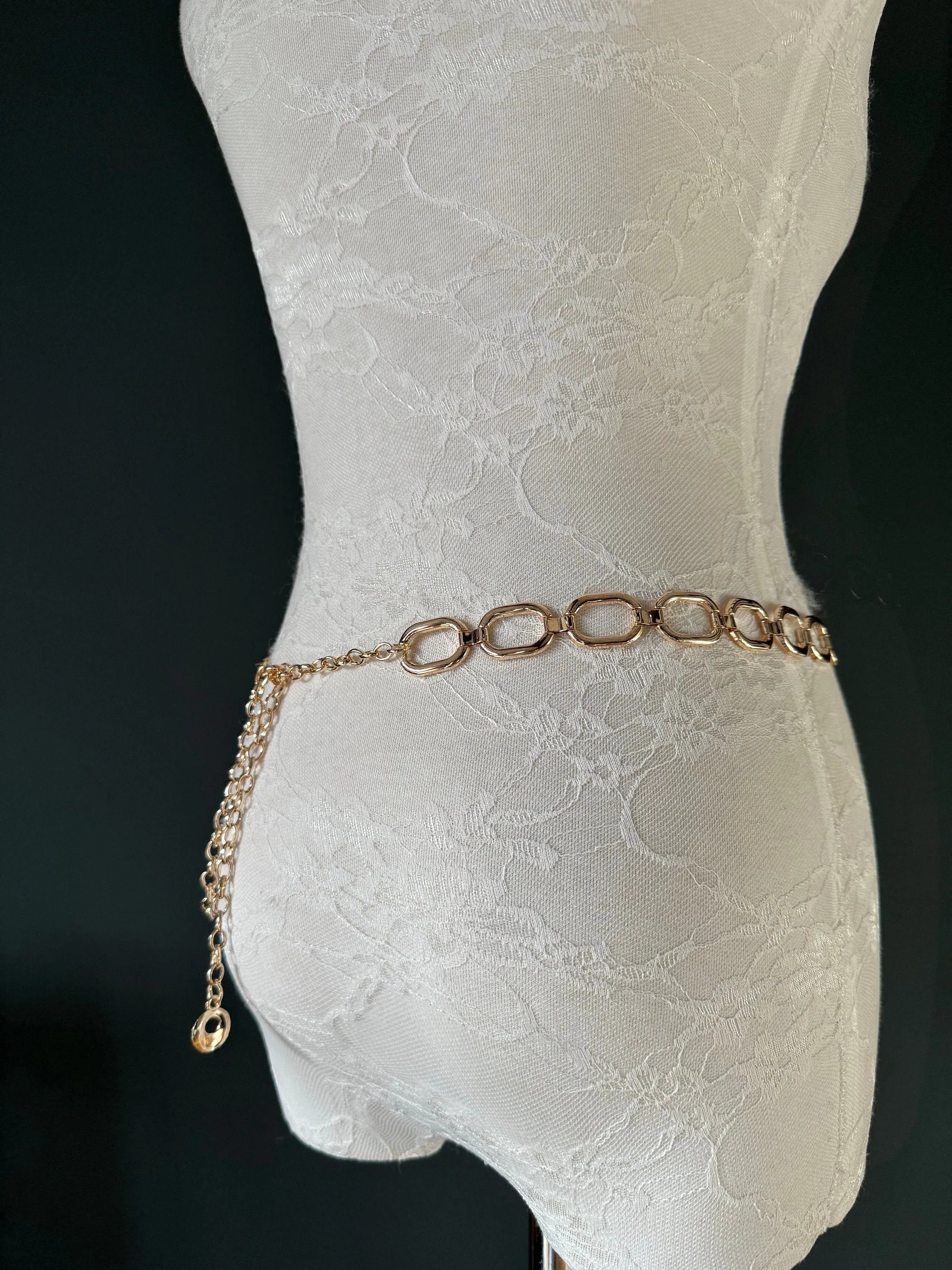X-long Belt, Metal Ring Chain Belt, Silver, Gold, Statment Belt, Handmade, Fashion Belt, Accessory, Swimwear, Teen Sizes, XXXXL sizes, Gift