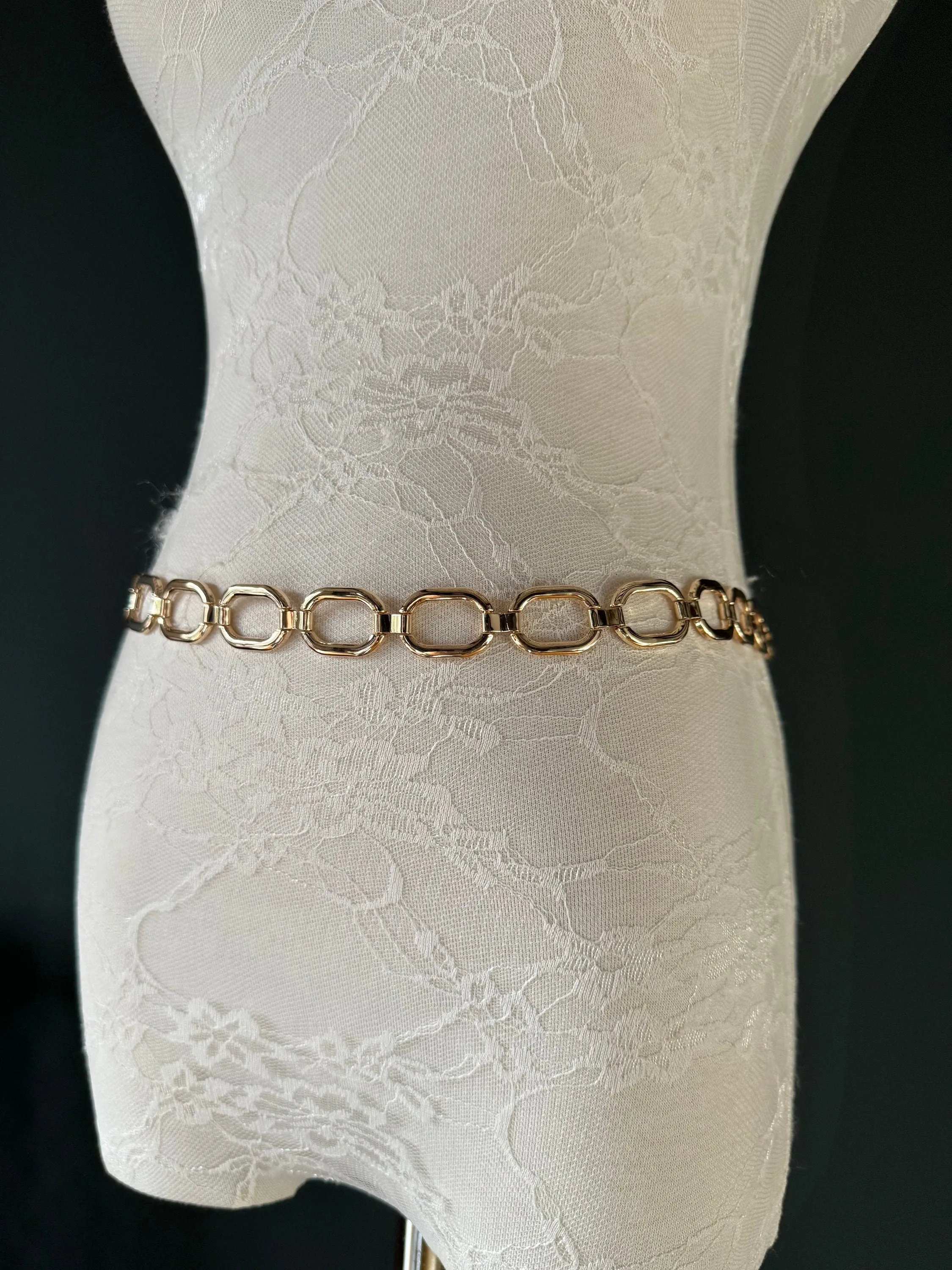 X-long Belt, Metal Ring Chain Belt, Silver, Gold, Statment Belt, Handmade, Fashion Belt, Accessory, Swimwear, Teen Sizes, XXXXL sizes, Gift