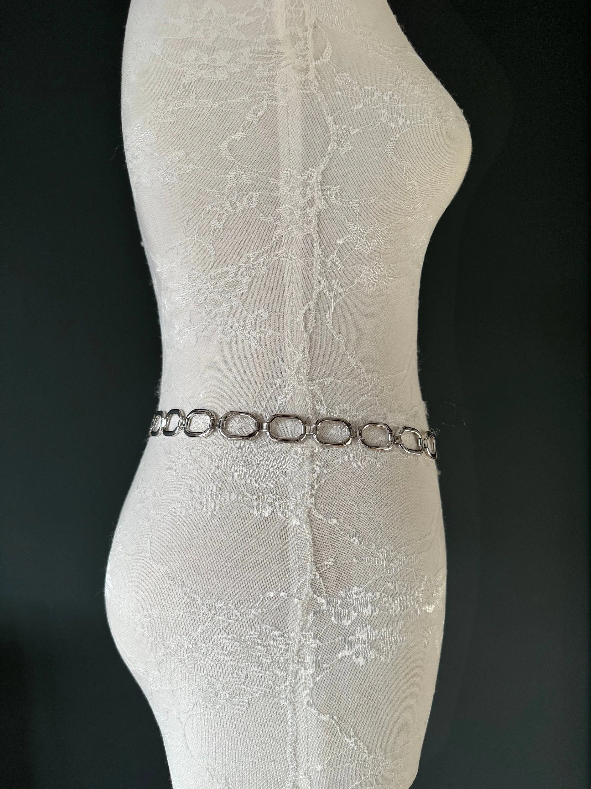X-long Belt, Metal Ring Chain Belt, Silver, Gold, Statment Belt, Handmade, Fashion Belt, Accessory, Swimwear, Teen Sizes, XXXXL sizes, Gift
