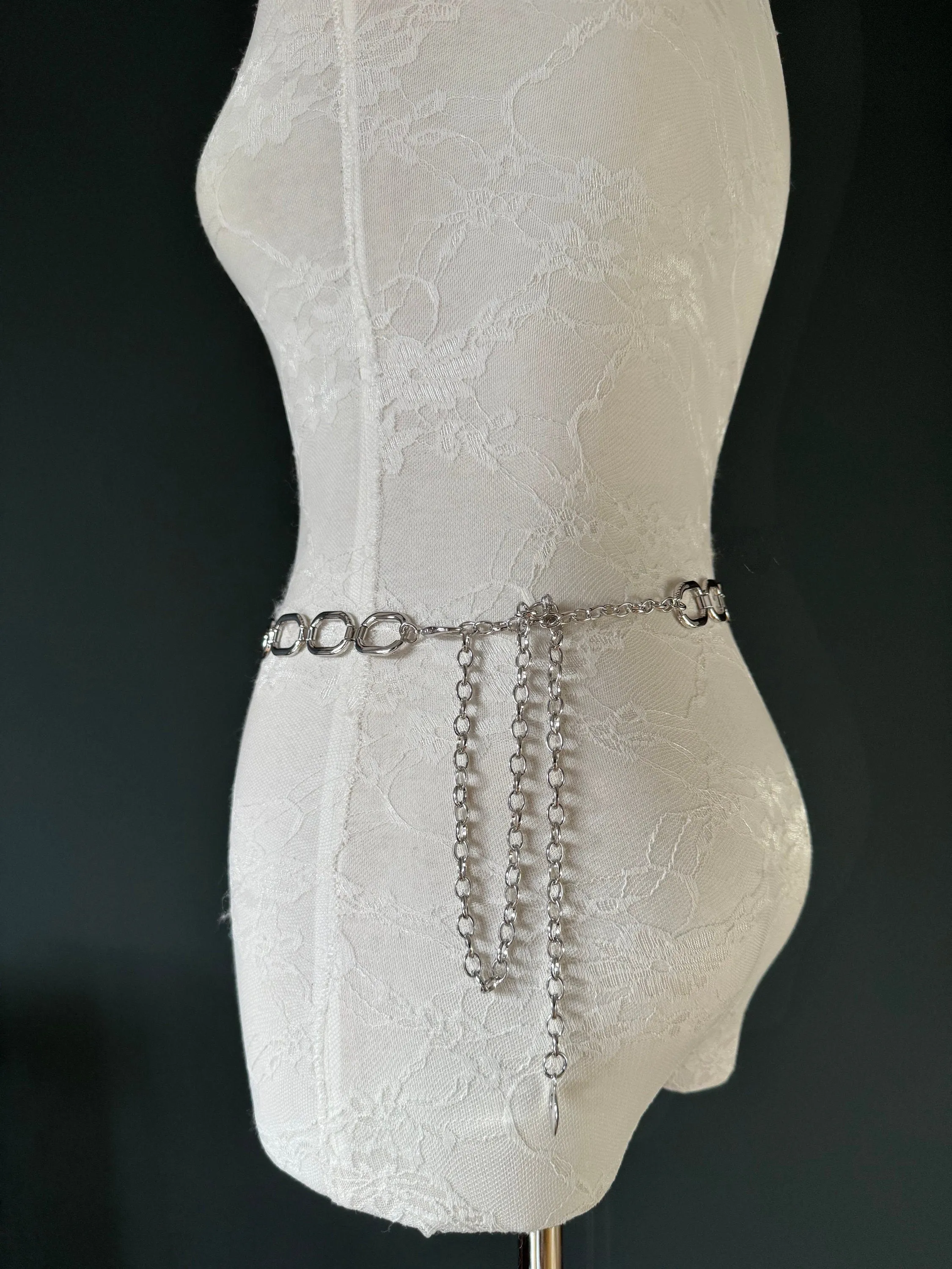 X-long Belt, Metal Ring Chain Belt, Silver, Gold, Statment Belt, Handmade, Fashion Belt, Accessory, Swimwear, Teen Sizes, XXXXL sizes, Gift