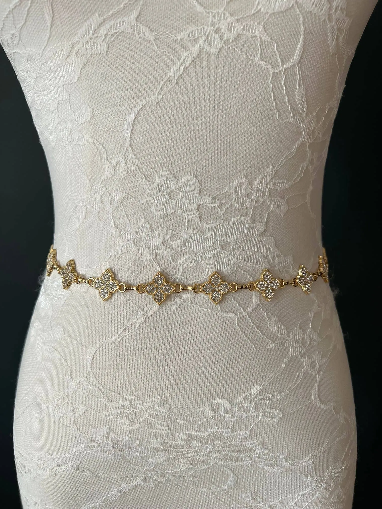 X-long Belt, Rhinestone Chain Belt, Fashion Belt, Vintage Style Belt, Diamanté Chain Belt, Belt Accessory, FAN Fashion Exclusive