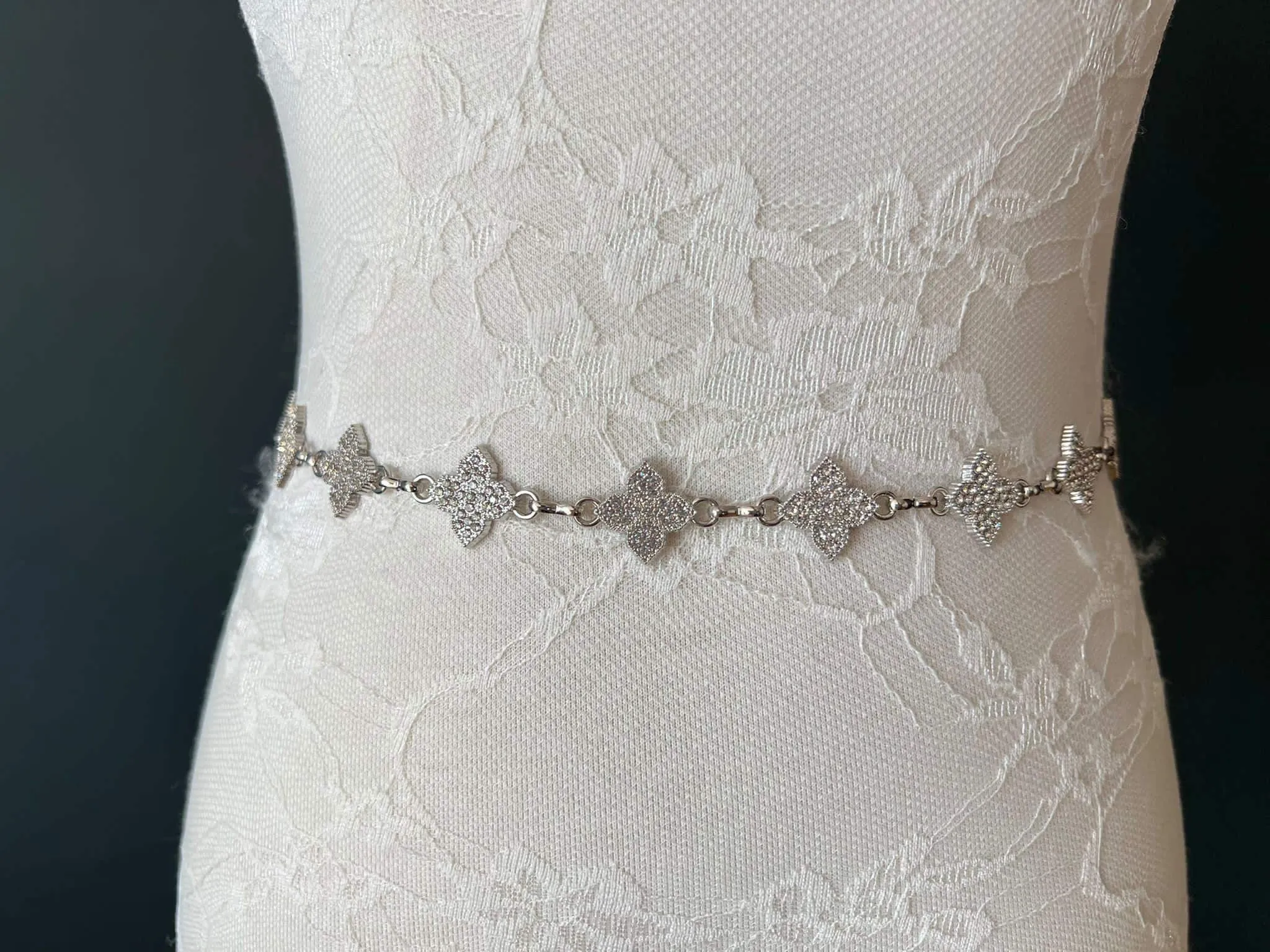 X-long Belt, Rhinestone Chain Belt, Fashion Belt, Vintage Style Belt, Diamanté Chain Belt, Belt Accessory, FAN Fashion Exclusive
